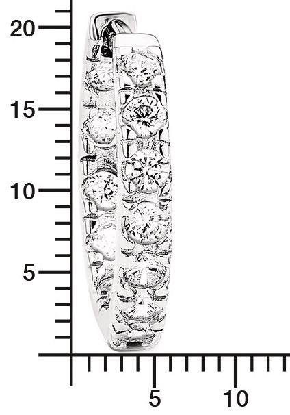 Amor Paar Creolen, mit Zirkonia (synth)