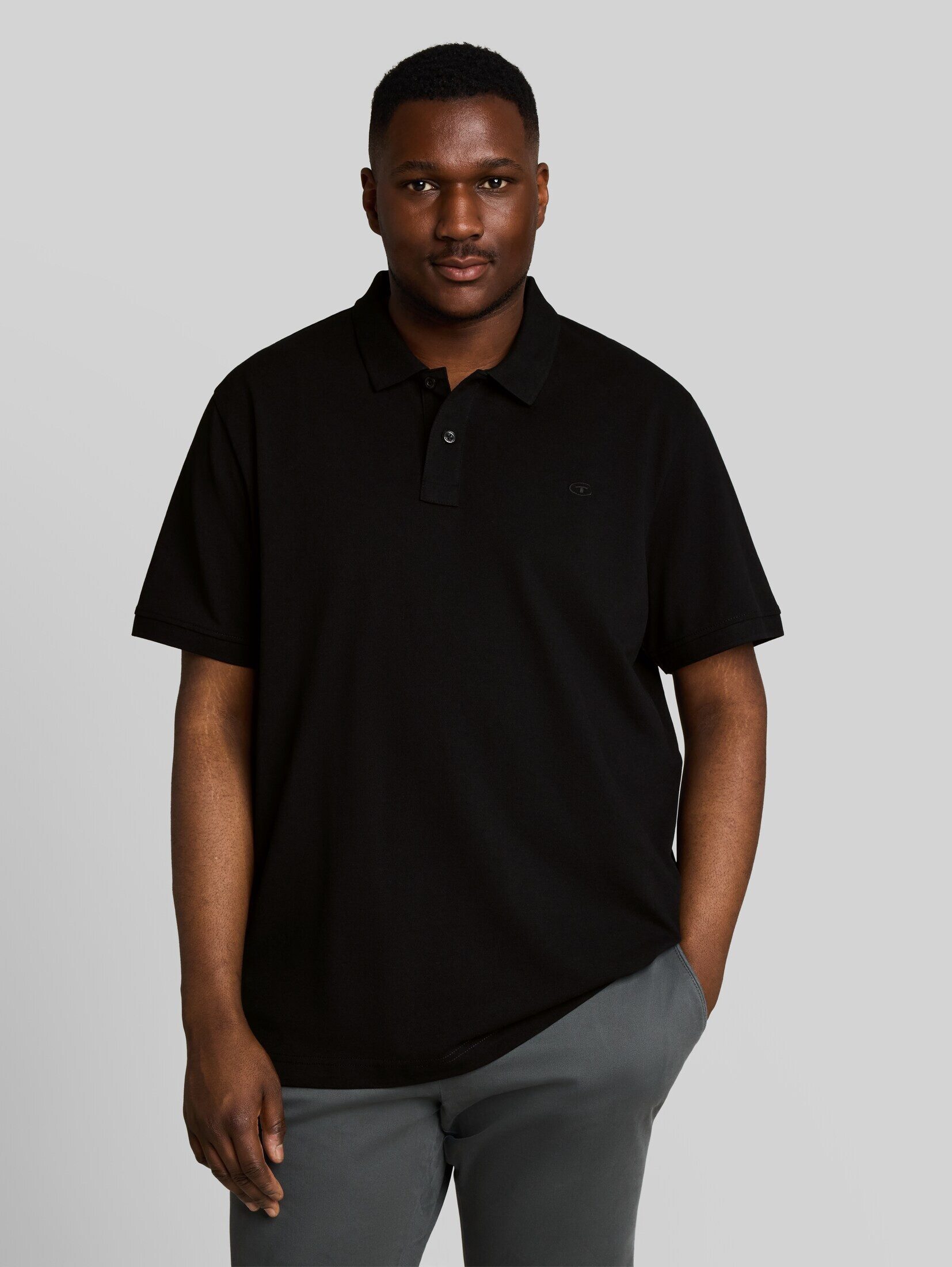 TOM TAILOR PLUS Poloshirt Poloshirts (im Einserpack) Plus Size - Piqué Poloshirt mit Logo-Stickerei