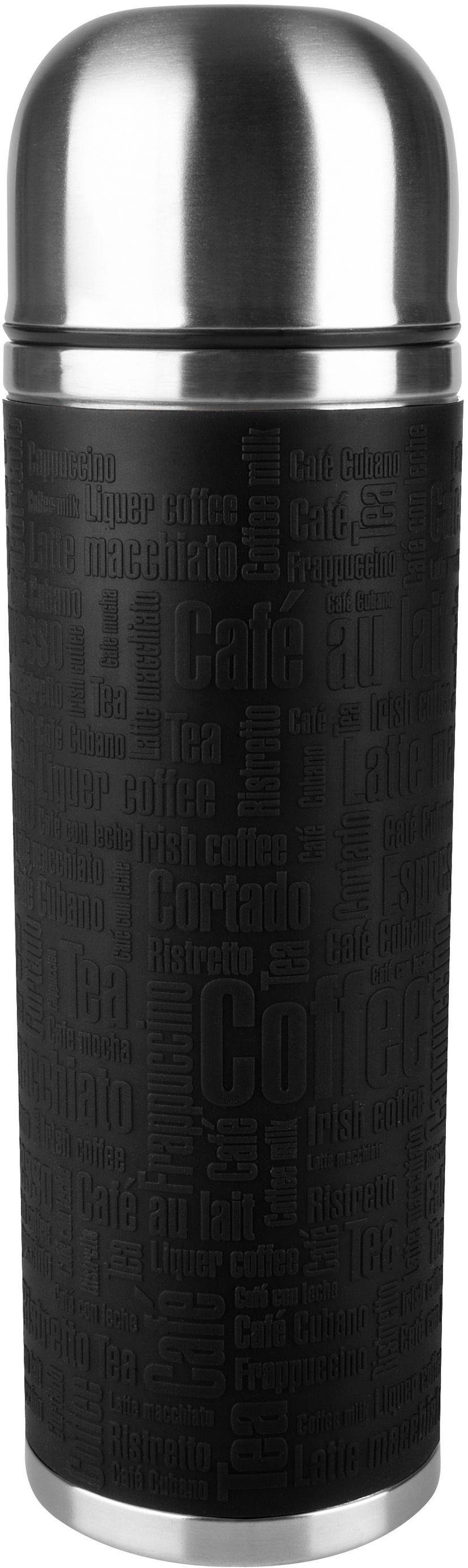Emsa Thermoflasche Senator Sleeve, Silikonmanschette, Safe Loc Verschluss, dicht, 12h heiß, 24h kalt
