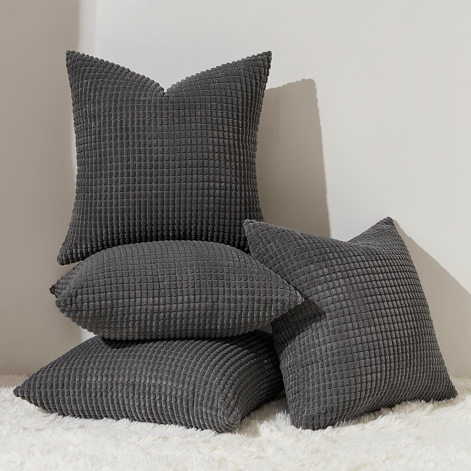 Topfinel Kissenbezug Dekokissenbezug 4er Set 40x40cm aus Cord Samt-Farbverl günstig online kaufen
