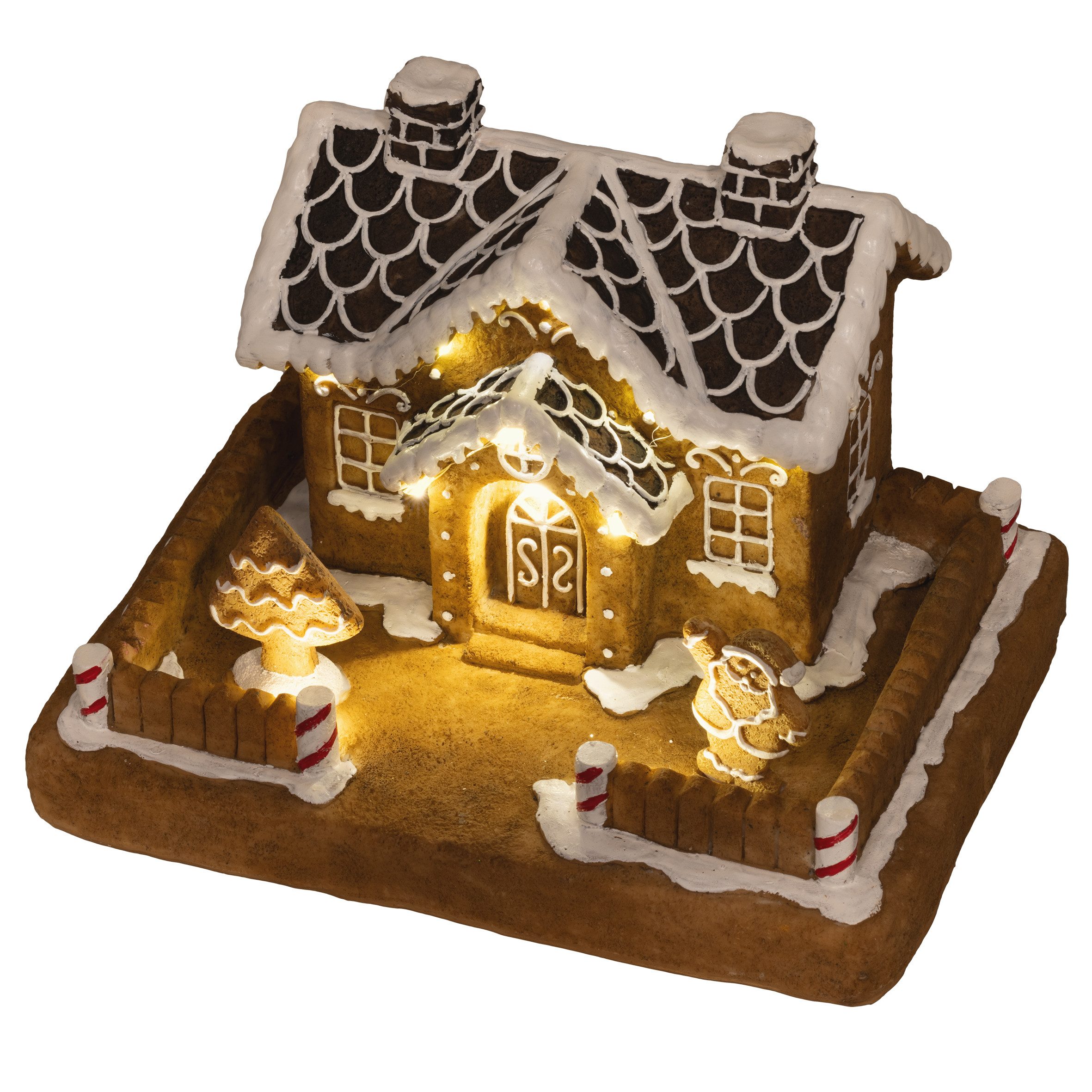 GartenHero Weihnachtshaus Beleuchtetes Lebkuchenhaus Deko, LED Lichterhaus Weihnachten, LED Beleuchtung, Lebkuchenhaus