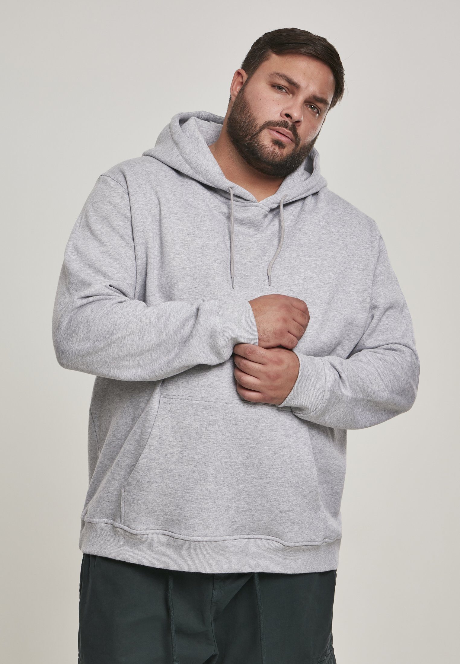 URBAN CLASSICS Sweater Herren Organic Basic Hoody (1-tlg) grey