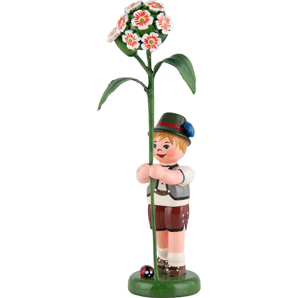 Hubrig Volkskunst GmbH Dekofigur Blumenkind Junge mit Bartnelke (11cm) von Hubrig Volkskunst
