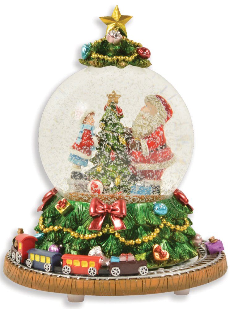 RIFFELMACHER & WEINBERGER Spieluhr »Schneekugel "Weihnachtsbaum mit  umfahrender Eisenbahn" 72292 - Glaskugel Advent Weihnachtsdekoration«