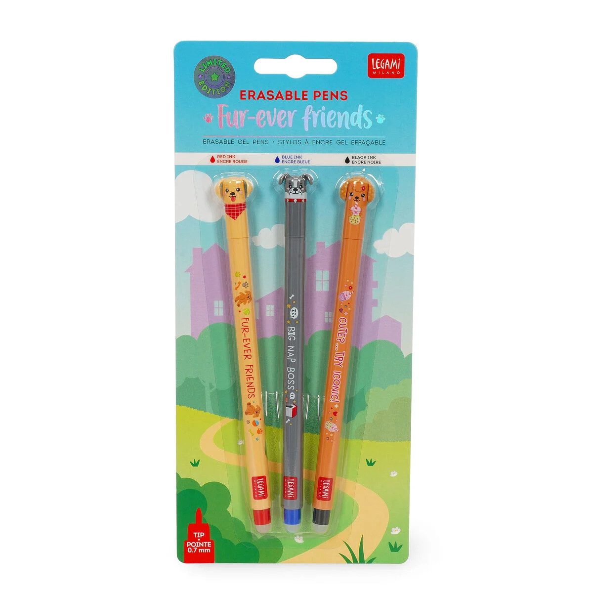 Legami Gelschreiber Fur-ever friends Limited Edition, (3-tlg)