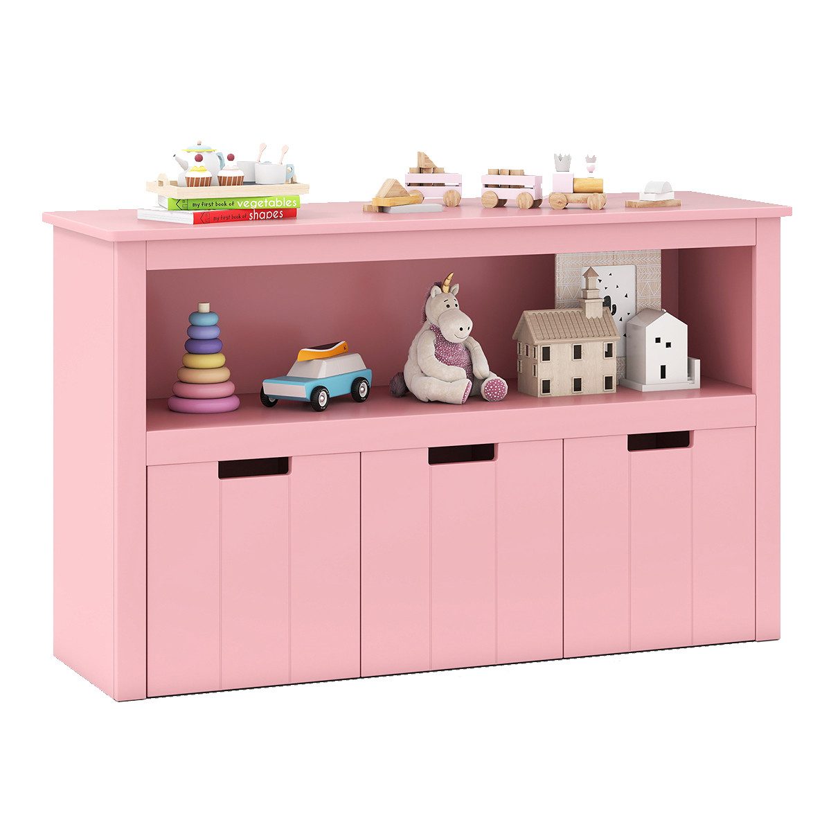 COSTWAY Bücherregal, Kinderregal Spielzeugschrank mit Schubladen günstig online kaufen