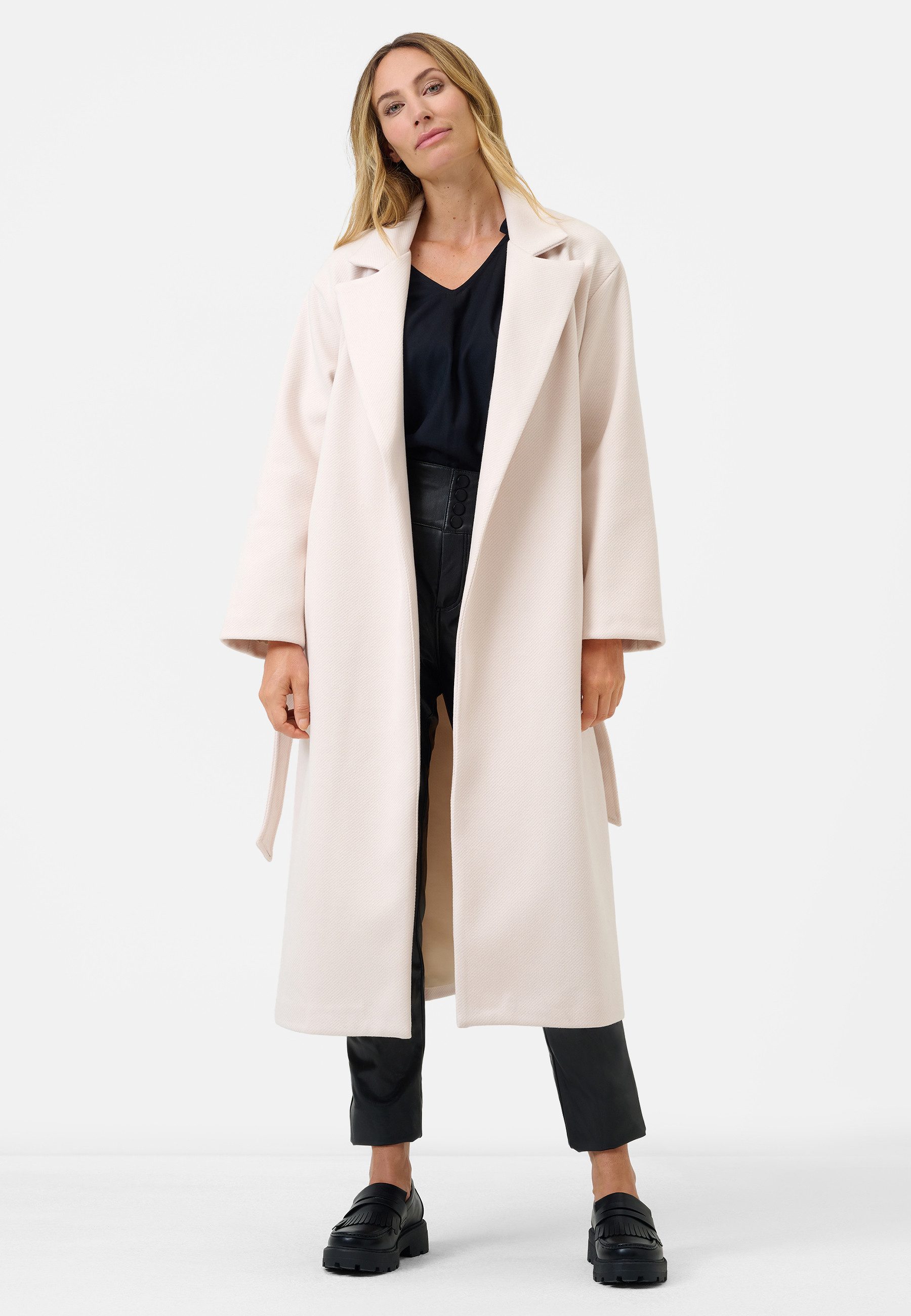 RICANO Kurzmantel Miriam Damen Mantel mit Gürtel und Auslegekragen günstig online kaufen