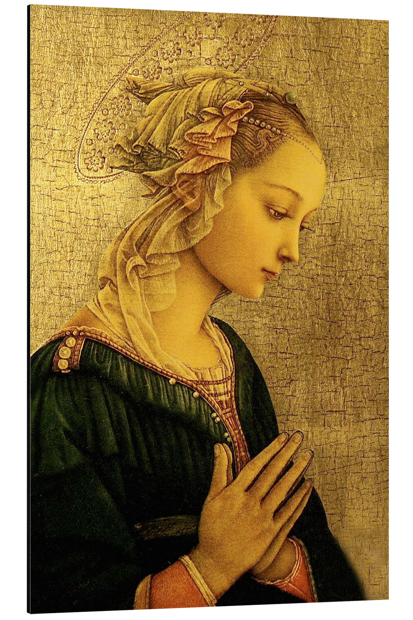 Posterlounge Alu-Dibond-Druck Fra Filippo Lippi, Madonna, Malerei