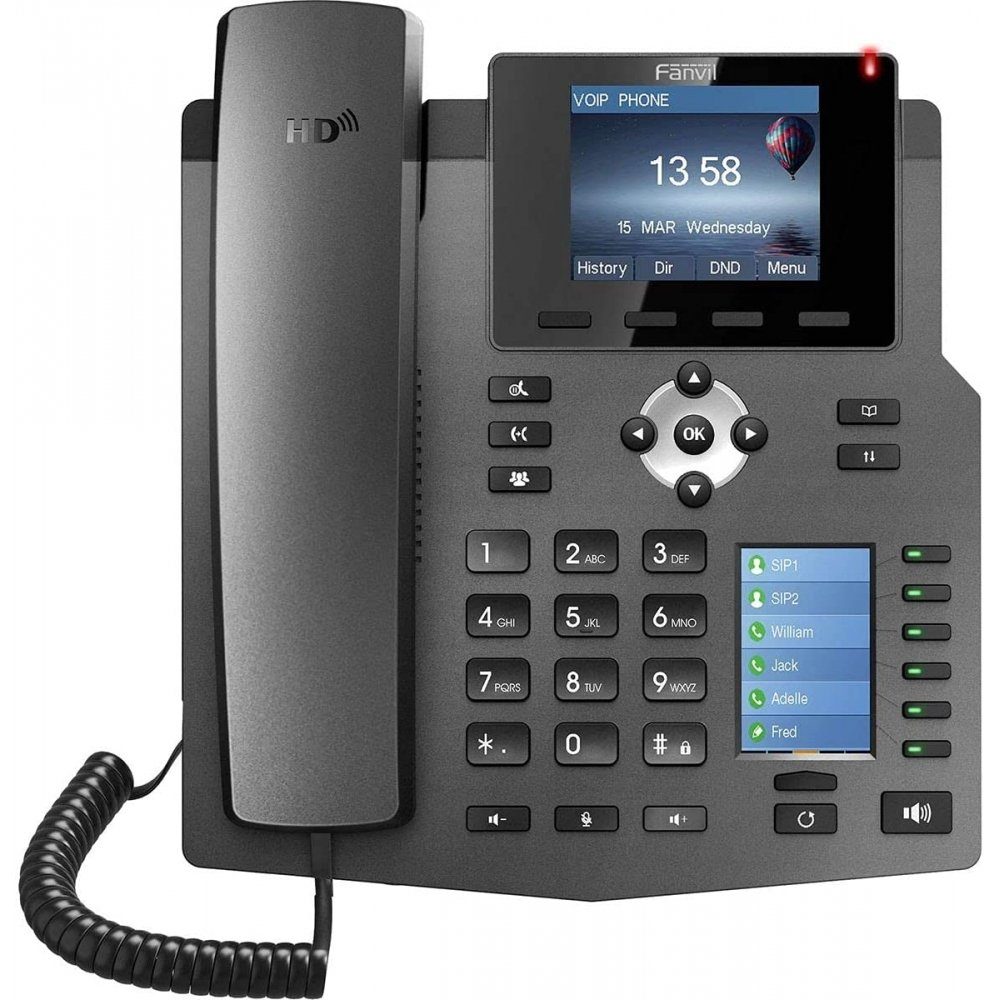 - X4 Telefon Kabelgebundenes Telefon schwarz Fanvil -