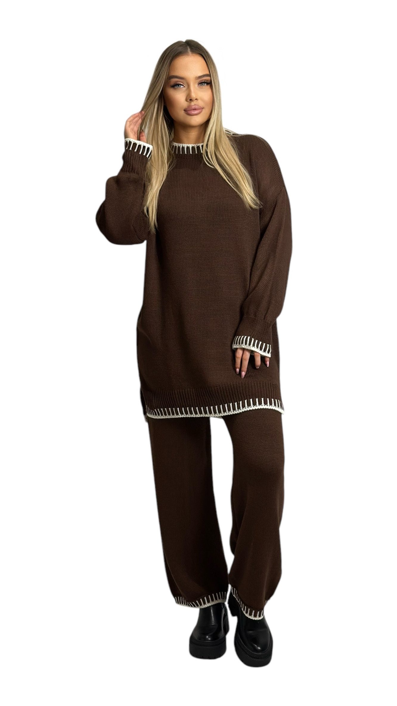 Mississhop Strickhose Strickanzug Strickset 2-teilig Hose günstig online kaufen