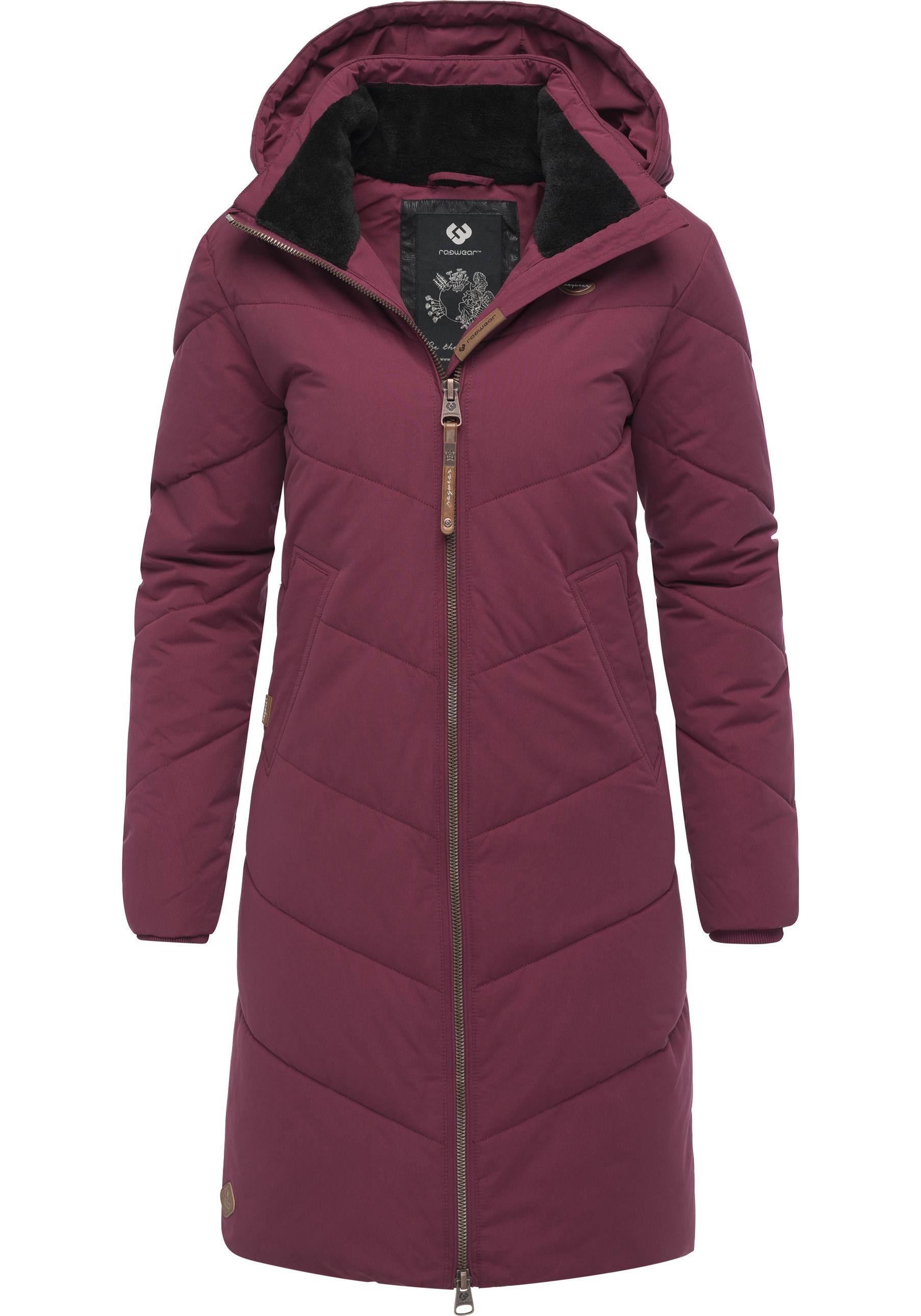 Ragwear Wintermantel Rebelka wasserdichter Winterparka mit abnehmbarer Kapuze