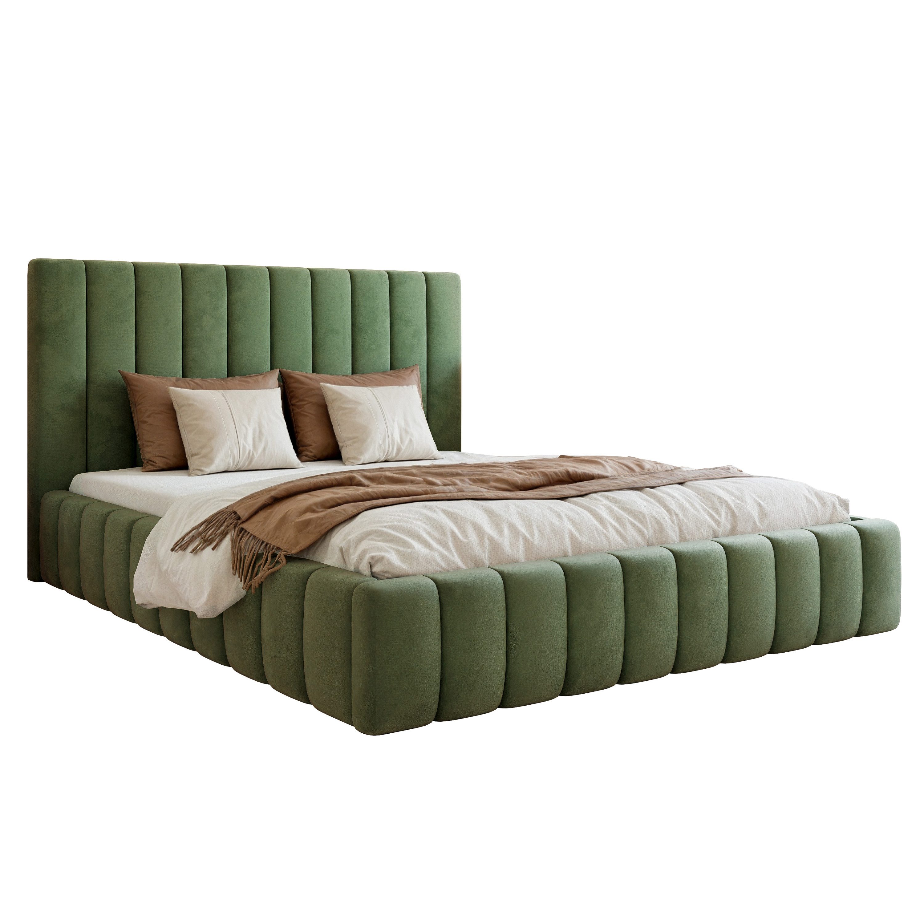 Goldstoff Polsterbett Luxuriöses Schlafzimmerbett mit elegantem günstig online kaufen