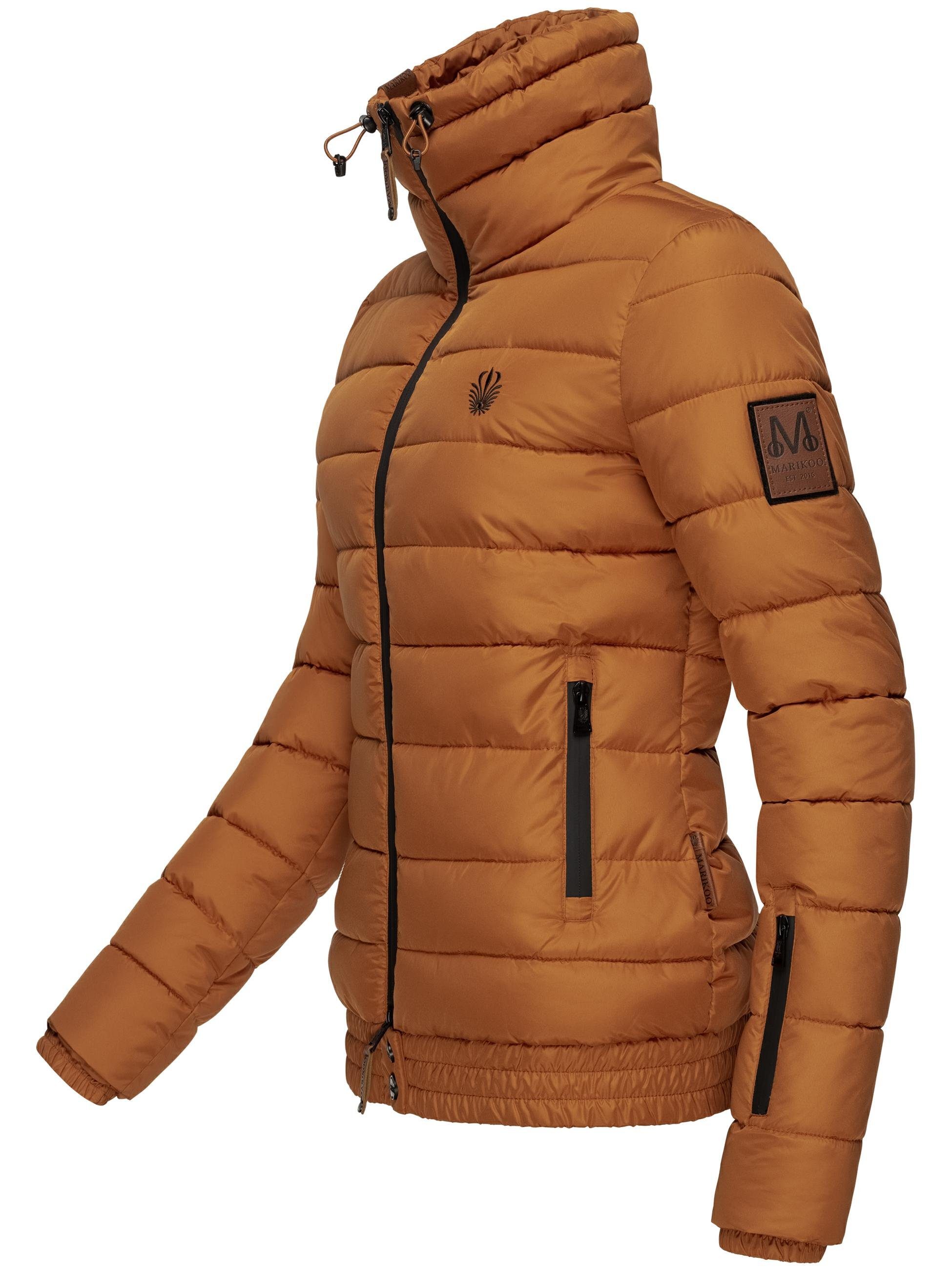 Marikoo Steppjacke Poison stylische Damen Winterjacke mit hohem Kragen