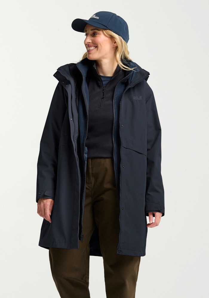 Jack Wolfskin 3-in-1-Funktionsmantel BAYLIGHT 3IN1 COAT W 3-in-1 Mantel, warm, wasserdicht und winddicht