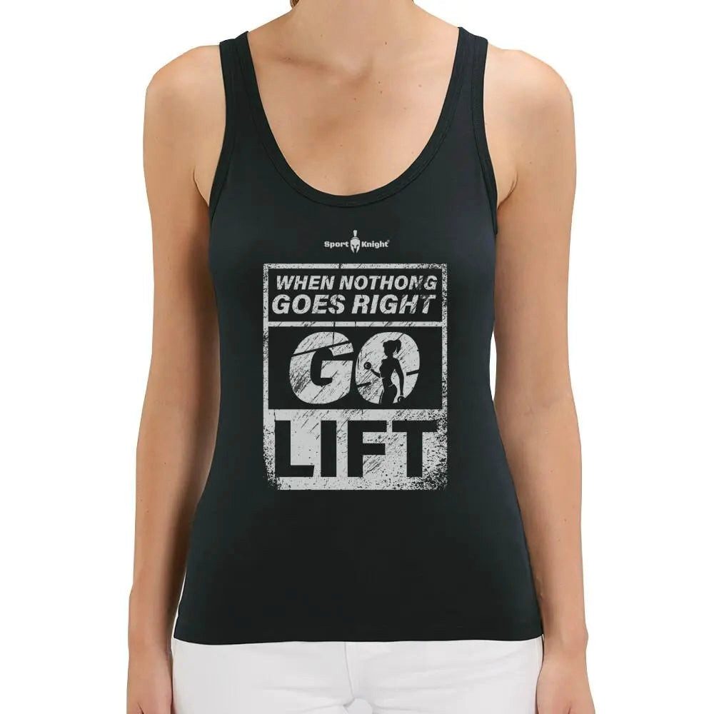 Tanktop Sport-Knight® Damen Fitness Tanktop "When Nothing Goes Right Go Lift"