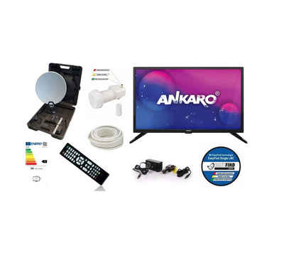 Ankaro Camping-Set SAT ANKARO Camp 5, inkl. Koffer + 24 Zoll LED Fernseher + Camping Sat-Anlage
