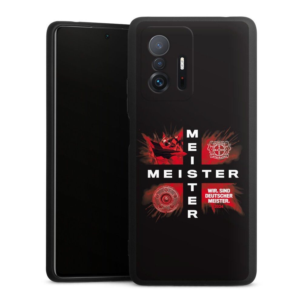 DeinDesign Handyhülle Bayer 04 Leverkusen Meister Offizielles Lizenzprodukt, Xiaomi 11T Pro 5G Silikon Hülle Premium Case Handy Schutzhülle