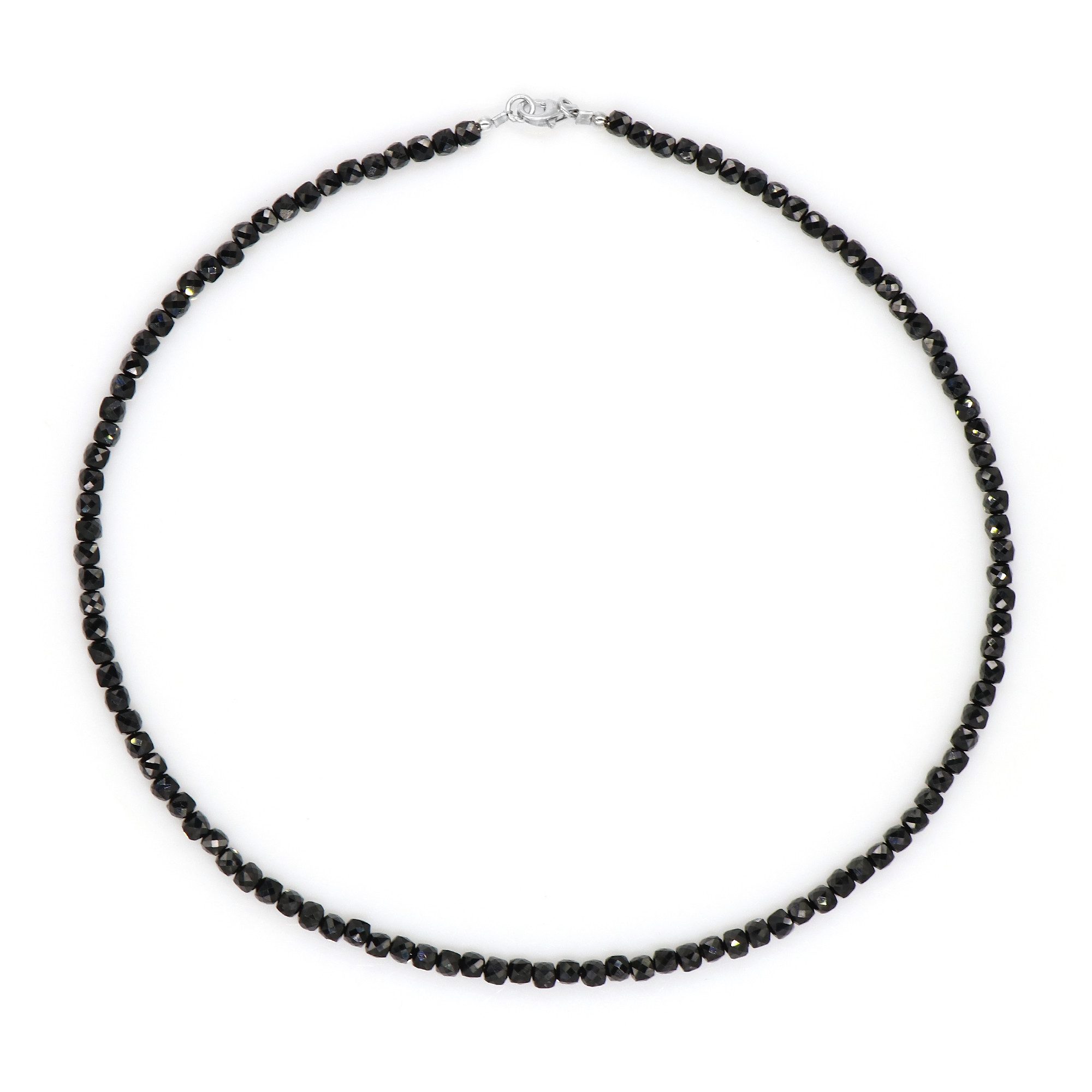 Cavill Silberkette Silberkette mit schwarzem thailändischem Spinell (1-tlg)