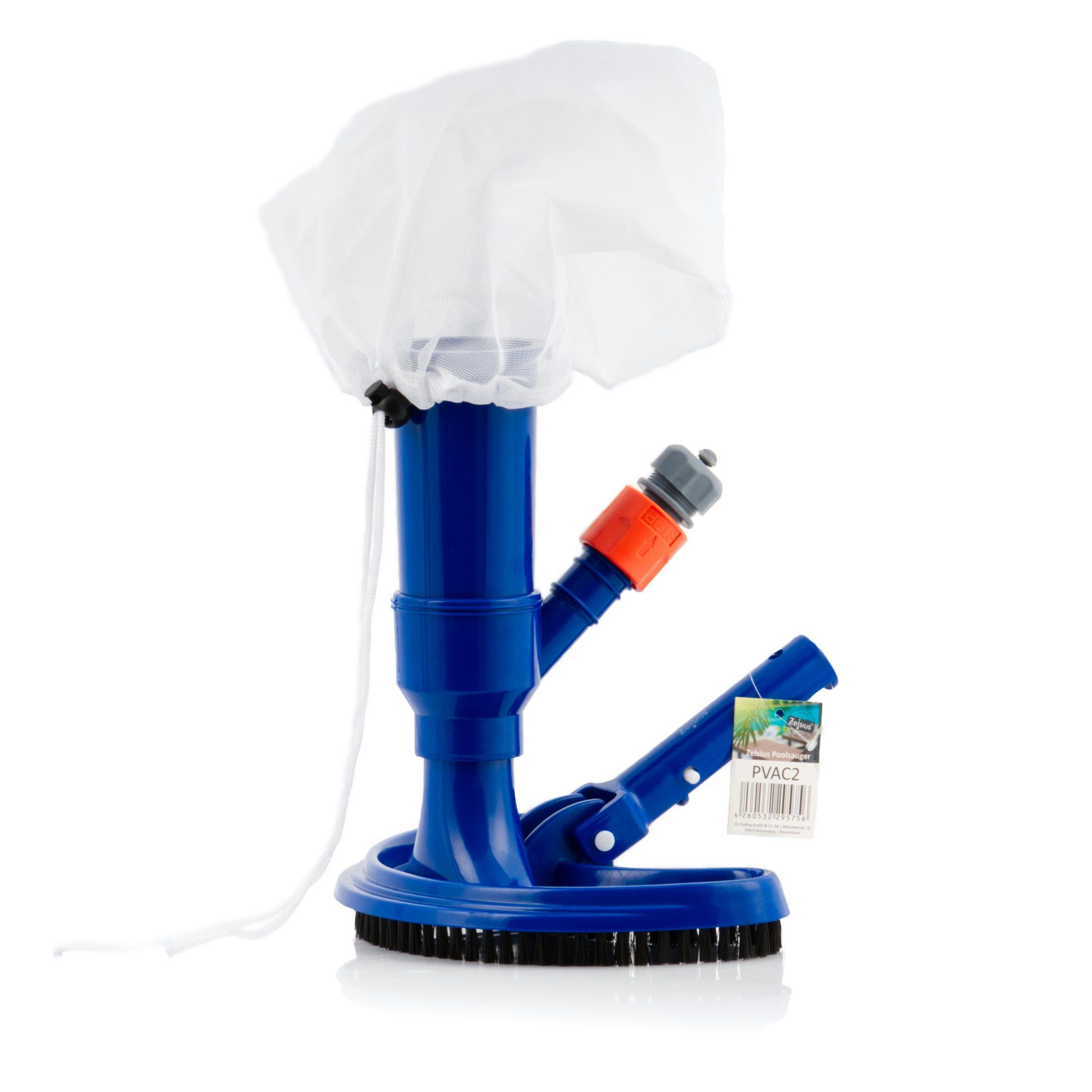 Zelsius Poolbodensauger Poolsauger mit Bürste, Pool Venturisauger für Gartenschlauch