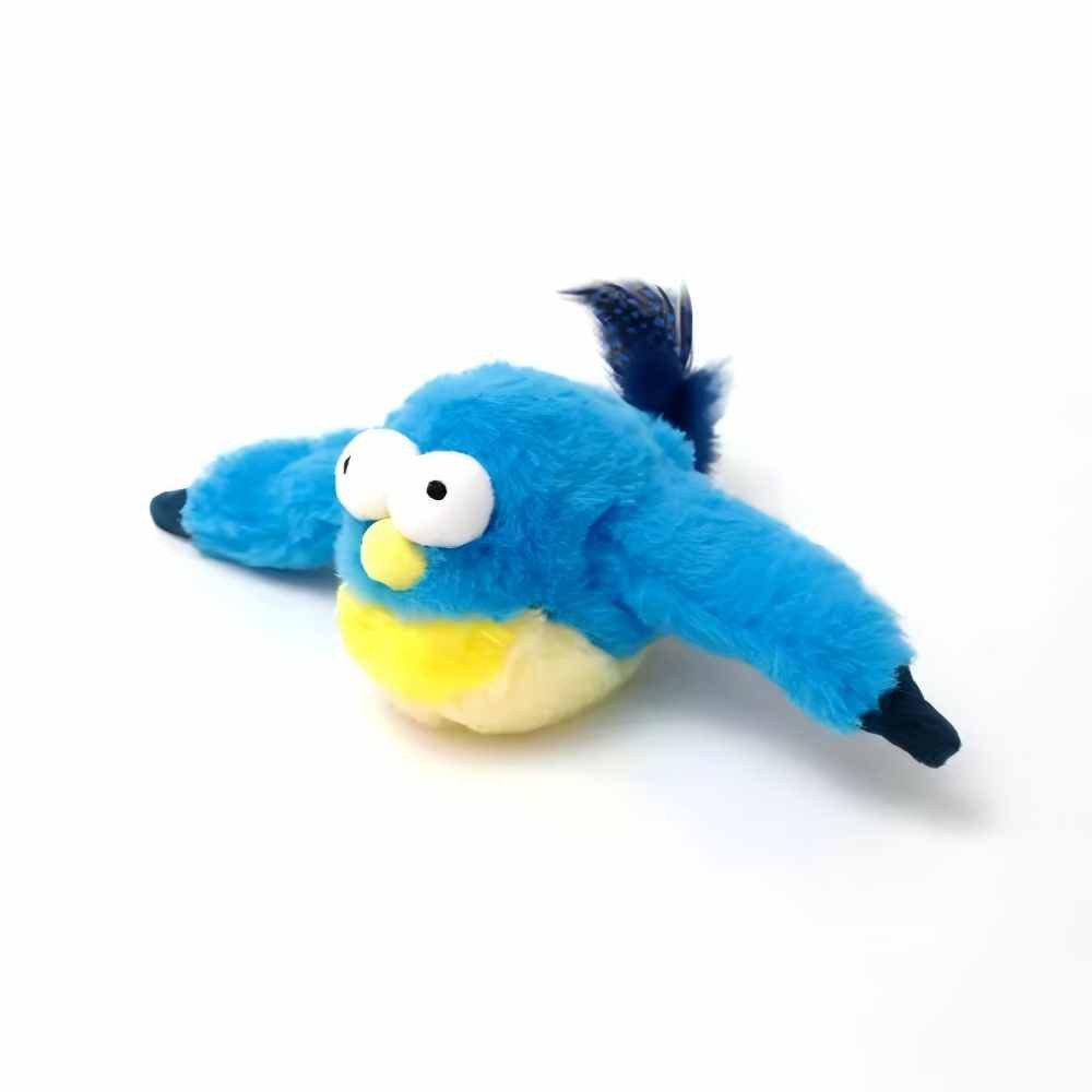 feinlux Tier-Intelligenzspielzeug Katzenspielzeug Elektrisch, packung zur Selbstbeschäftigung Vogel beweglich Polyester, ABS