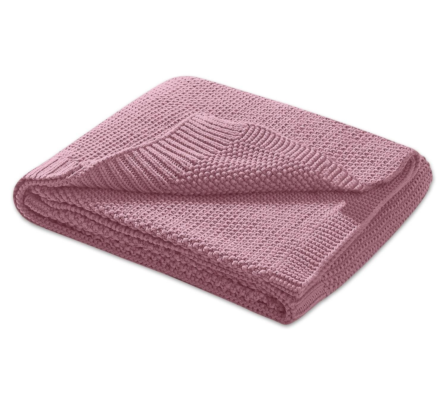 Babydecke Baby- und Kinderdecke aus kuschelweichem Strick in 70x100 cm