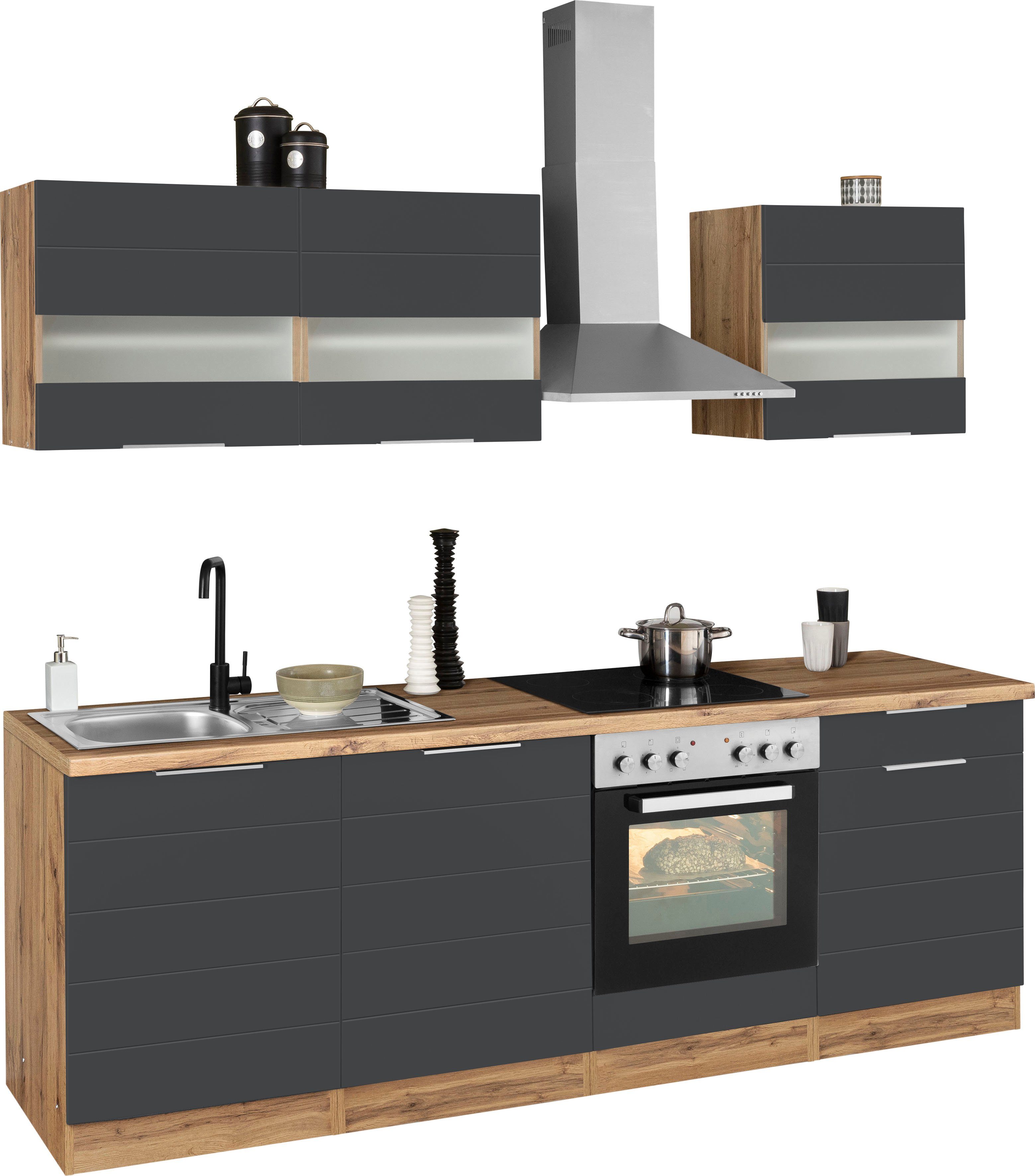 KOCHSTATION Küchenzeile KS-Luhe, 240 cm breit, wahlweise mit oder ohne E-Ge günstig online kaufen