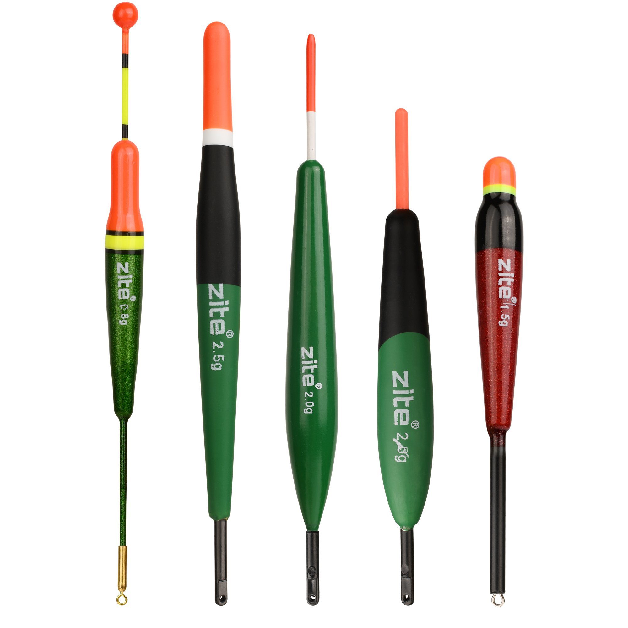 Zite Allroundpose in Transportrohr 20 Stück vielfältiges Set Schwimmer-Posen 0,8-10 g, (20-St)