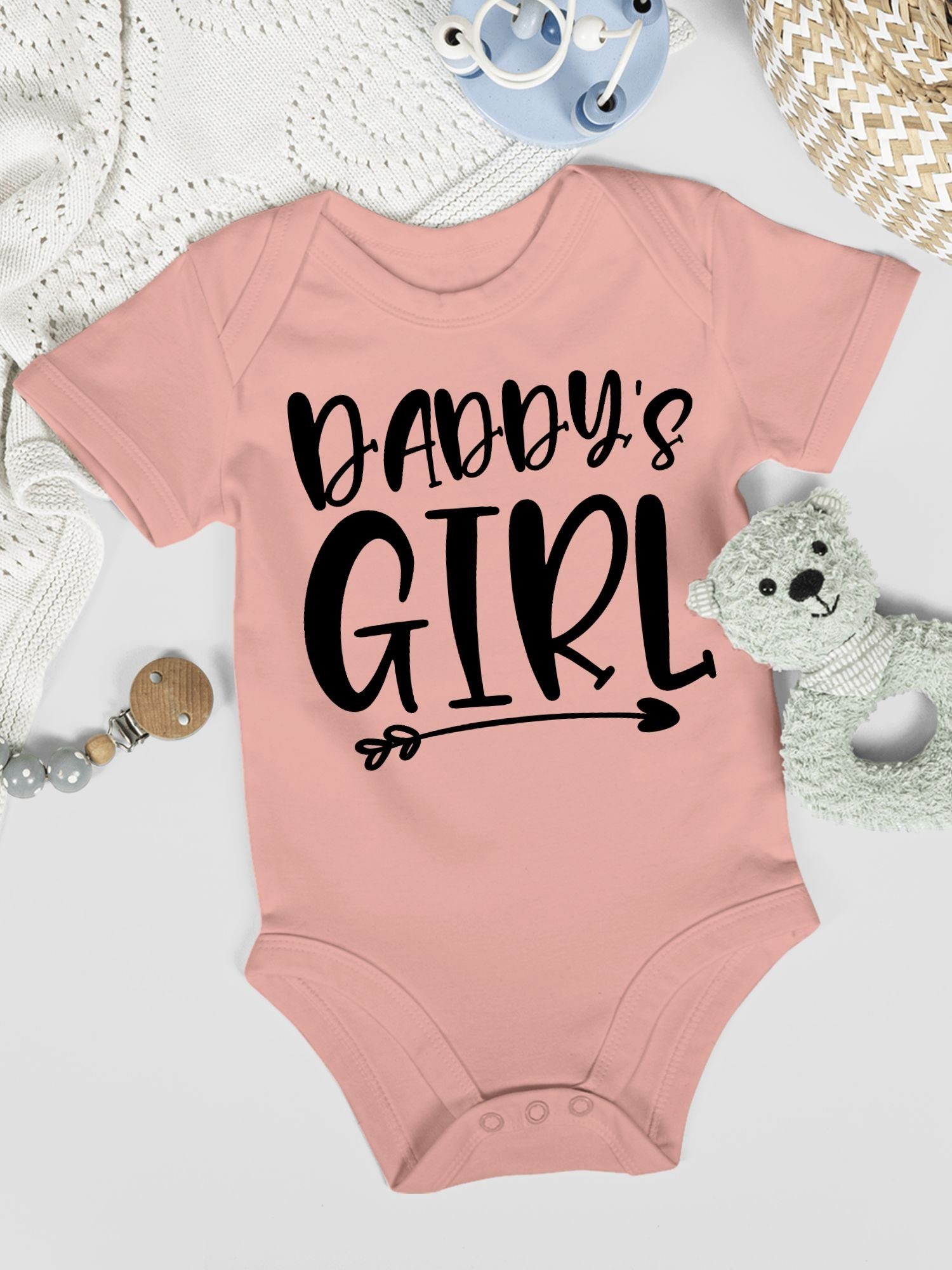 Baby Geschenk Babyrosa Vatertag Shirtracer Shirtbody Daddys 1 Girl