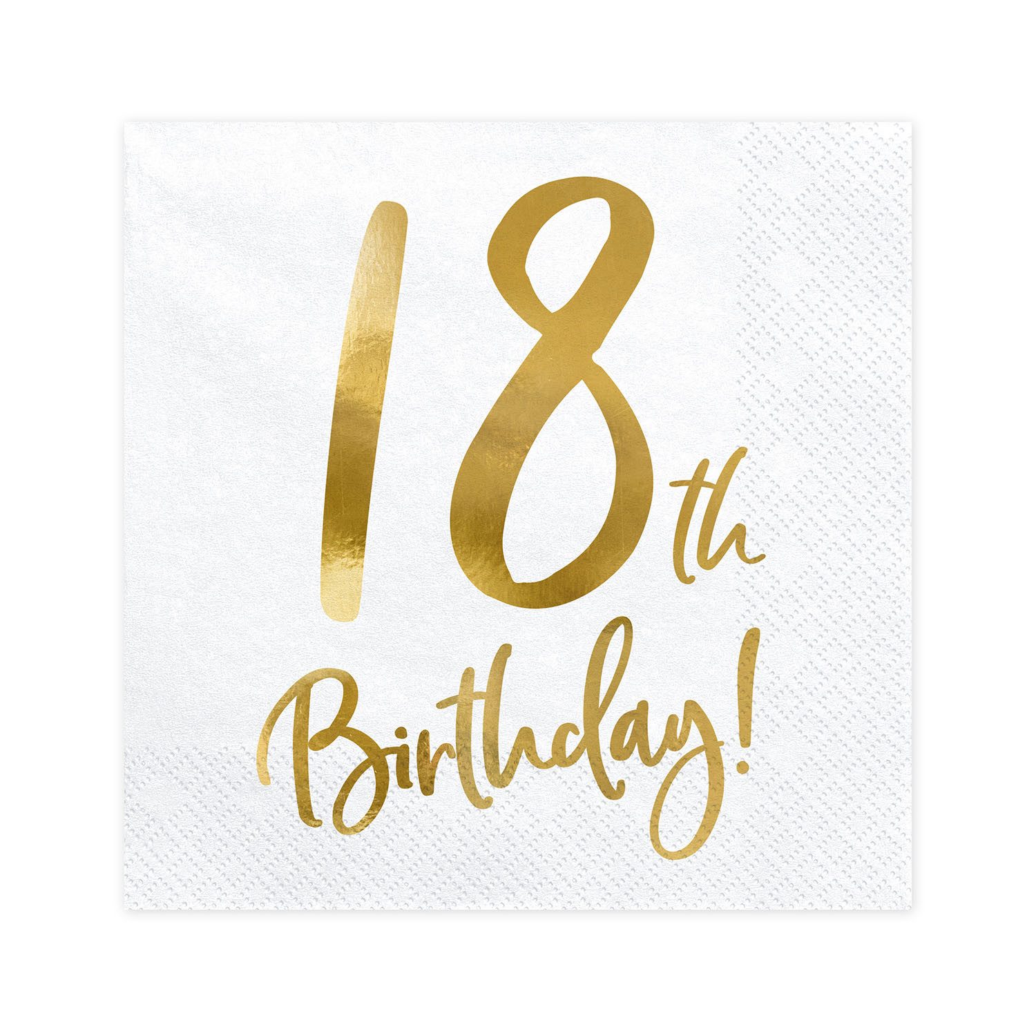 partydeco Hängedekoration Servietten 'Birthday Gold' 20Stk./33x33cm, günstig online kaufen