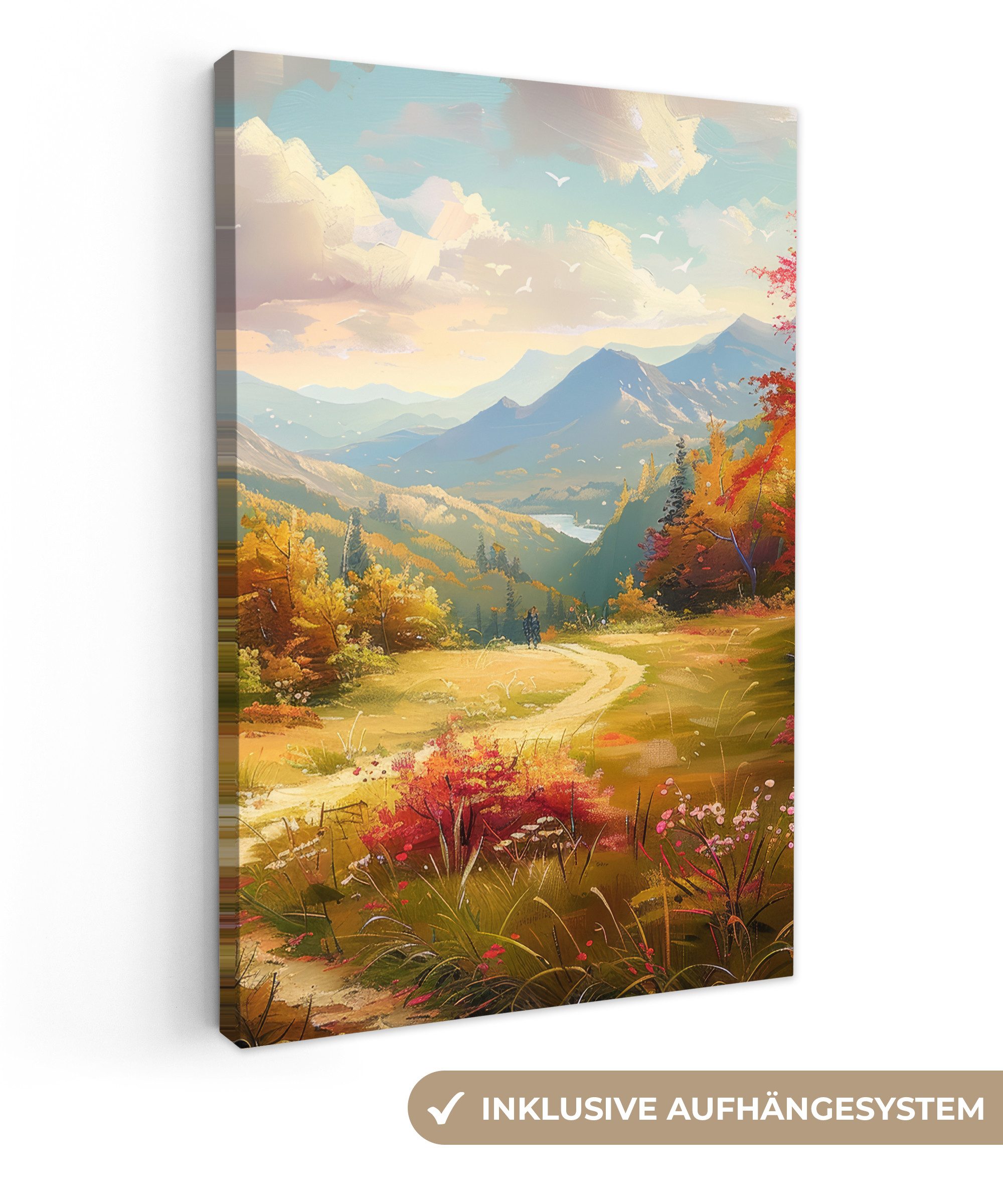 OneMillionCanvasses® Leinwandbild Landschaft - Illustration - günstig online kaufen