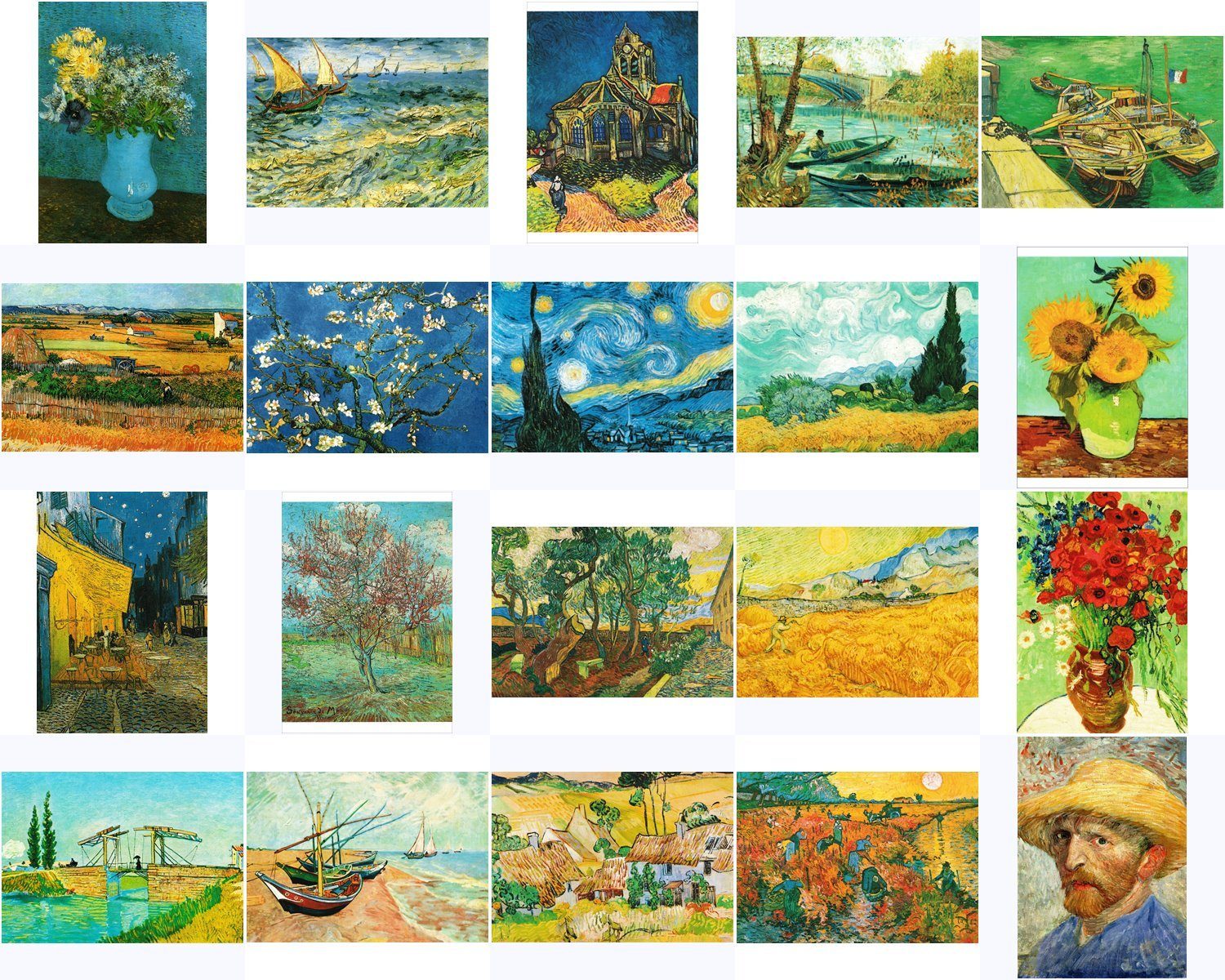 Postkarte Kunstkarten-Topseller-Set Vincent van Gogh