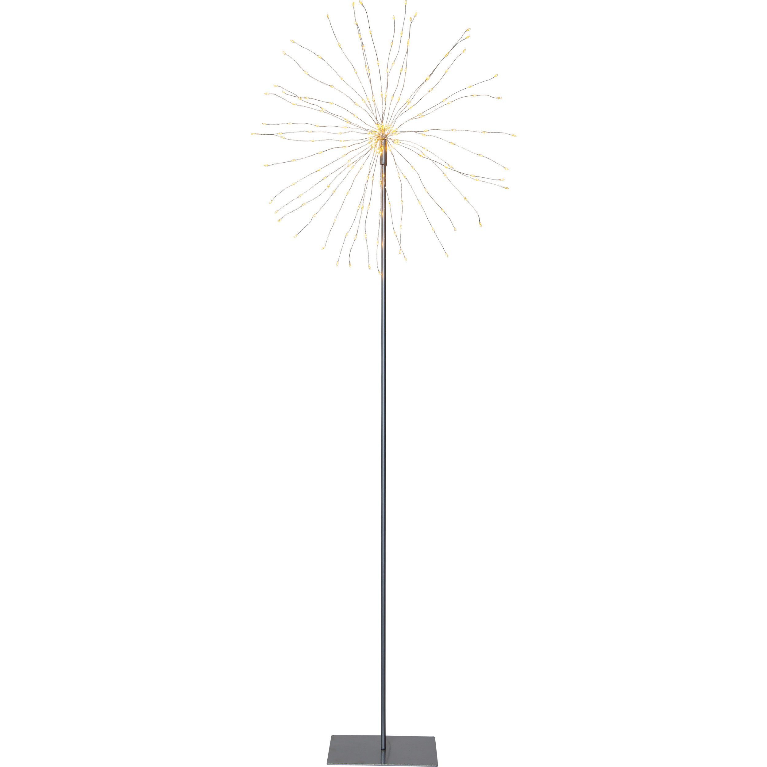 STAR TRADING LED Dekolicht LED Deko-Stehleuchte Firework, silber, 130cm, LED Weihnachtsdeko Firework Stehlampe Weihnachten in Silber, Feuerwerk