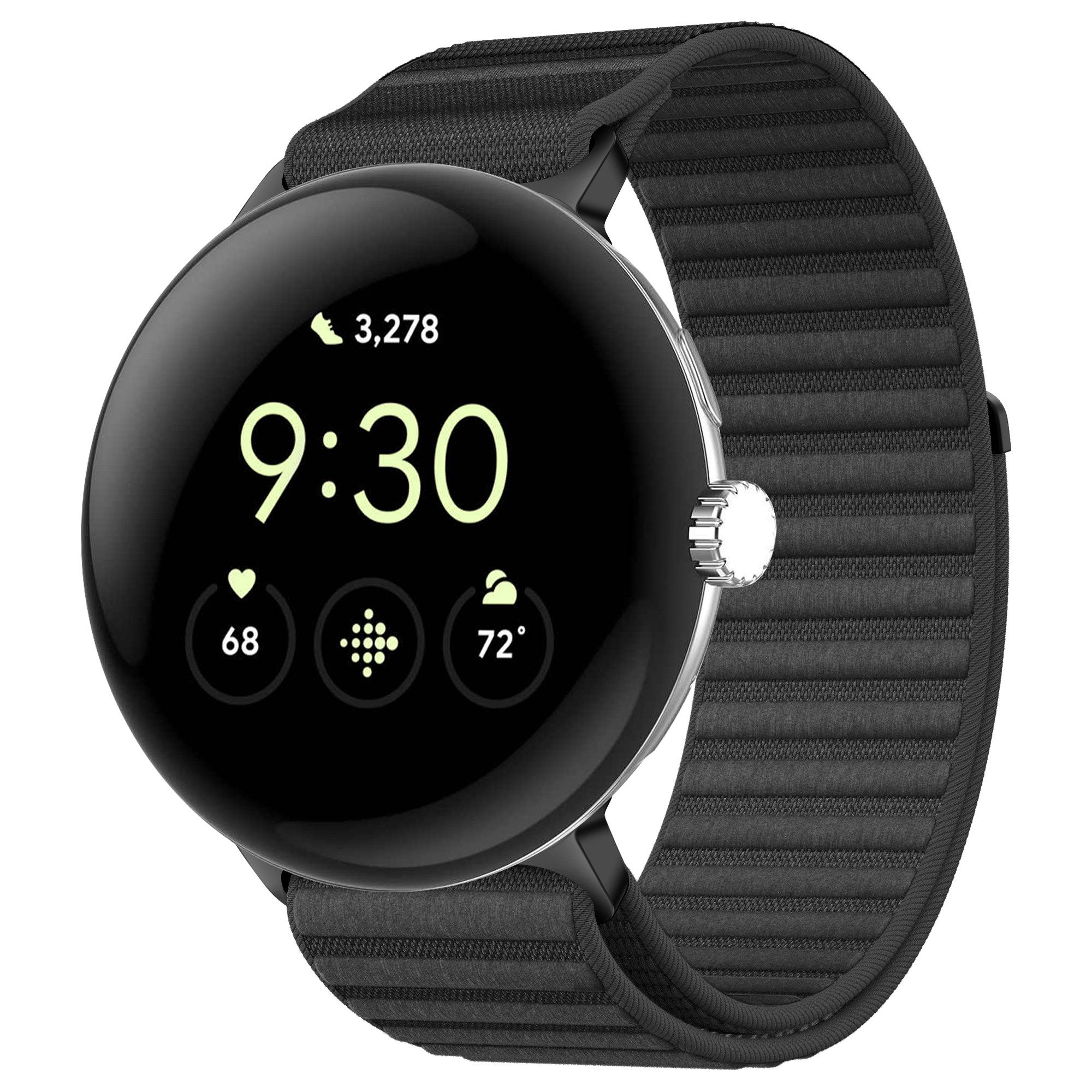imoshion Smartwatch-Armband imoshion Nylonarmband für Google Pixel Watch 5 / 4 / 3 (45 mm) - Schwa