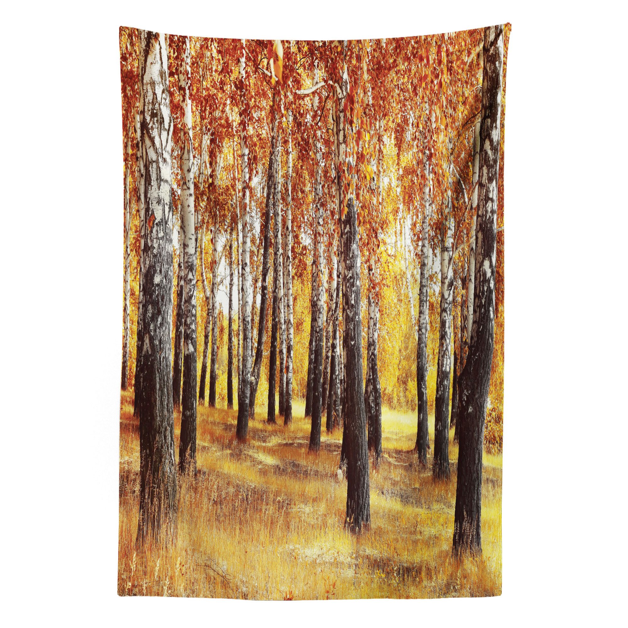Abakuhaus Wandteppich aus Weiches Mikrofaser Stoff Für das Wohn und Schlafzimmer, rechteckig, Wald Herbst-Blätter-Entwurf