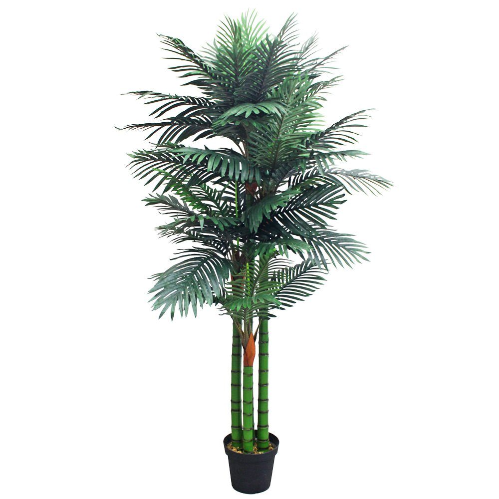 Kunstpflanze Palme Palmenbaum Arekapalme Künstliche Pflanze 160 cm Decovego 