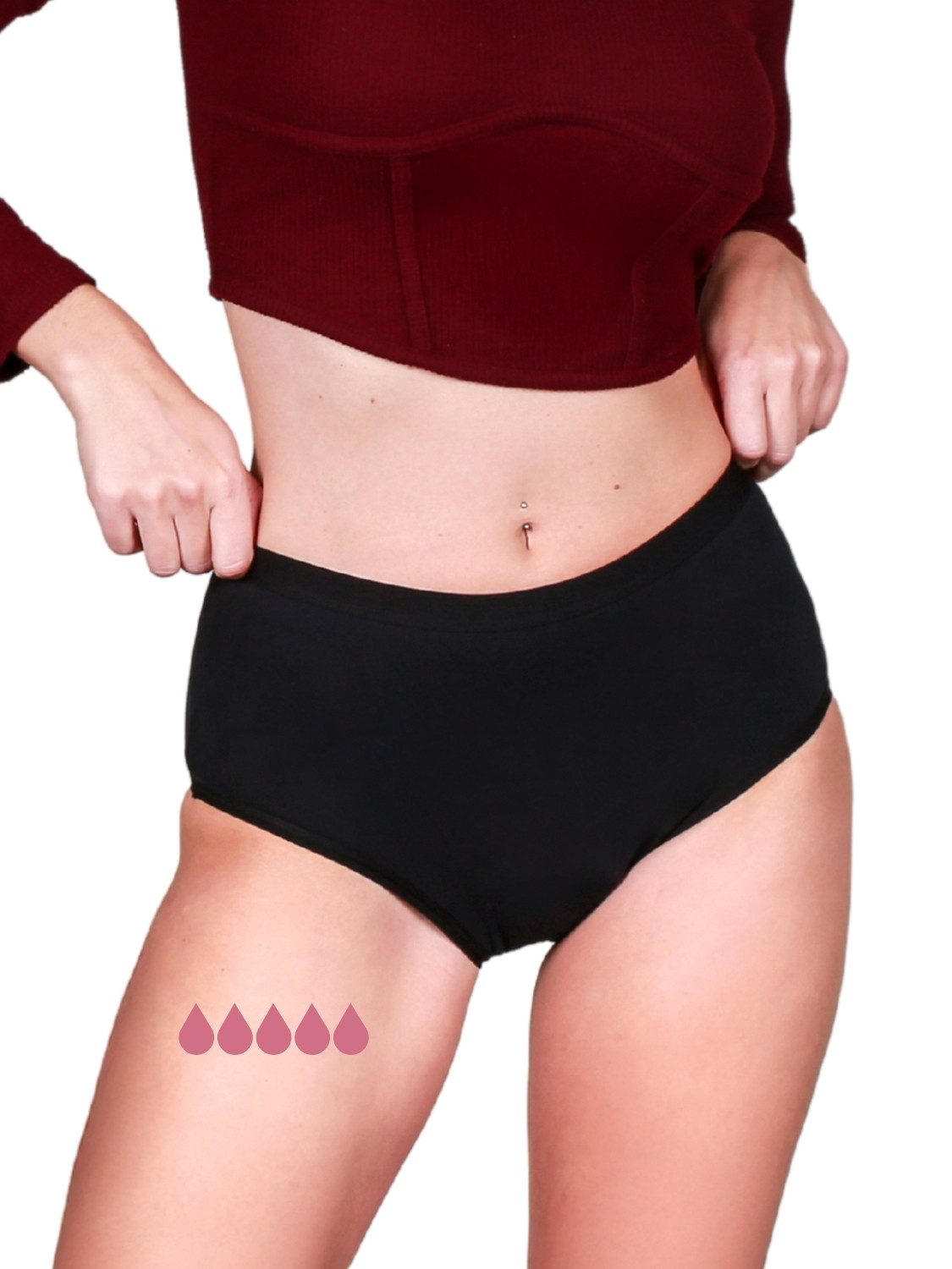 Taynie Periodenslip Periodenunterwäsche Damen starke Blutung - Comfort extra stark (1-St., 1er-Pack) Auslaufsichere Periodenunterwäsche / Periodenslip aus Bio Baumwolle