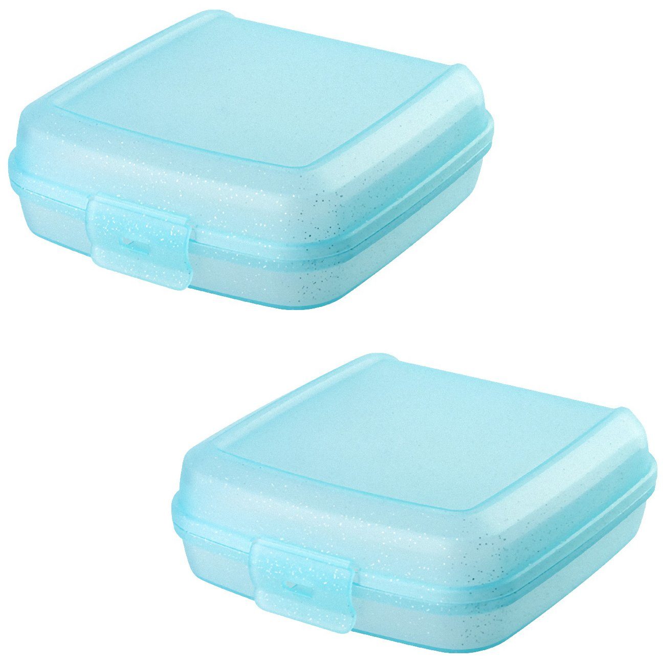 Engelland Lunchbox Brotdose mit Klickverschluss, Kunststoff (BPA-frei), (Vorteils-Set, 2-tlg., Ideal für Schule, Kindergarten und Arbeit), BPA frei, robuster Kunststoff, spülmaschinengeeignet