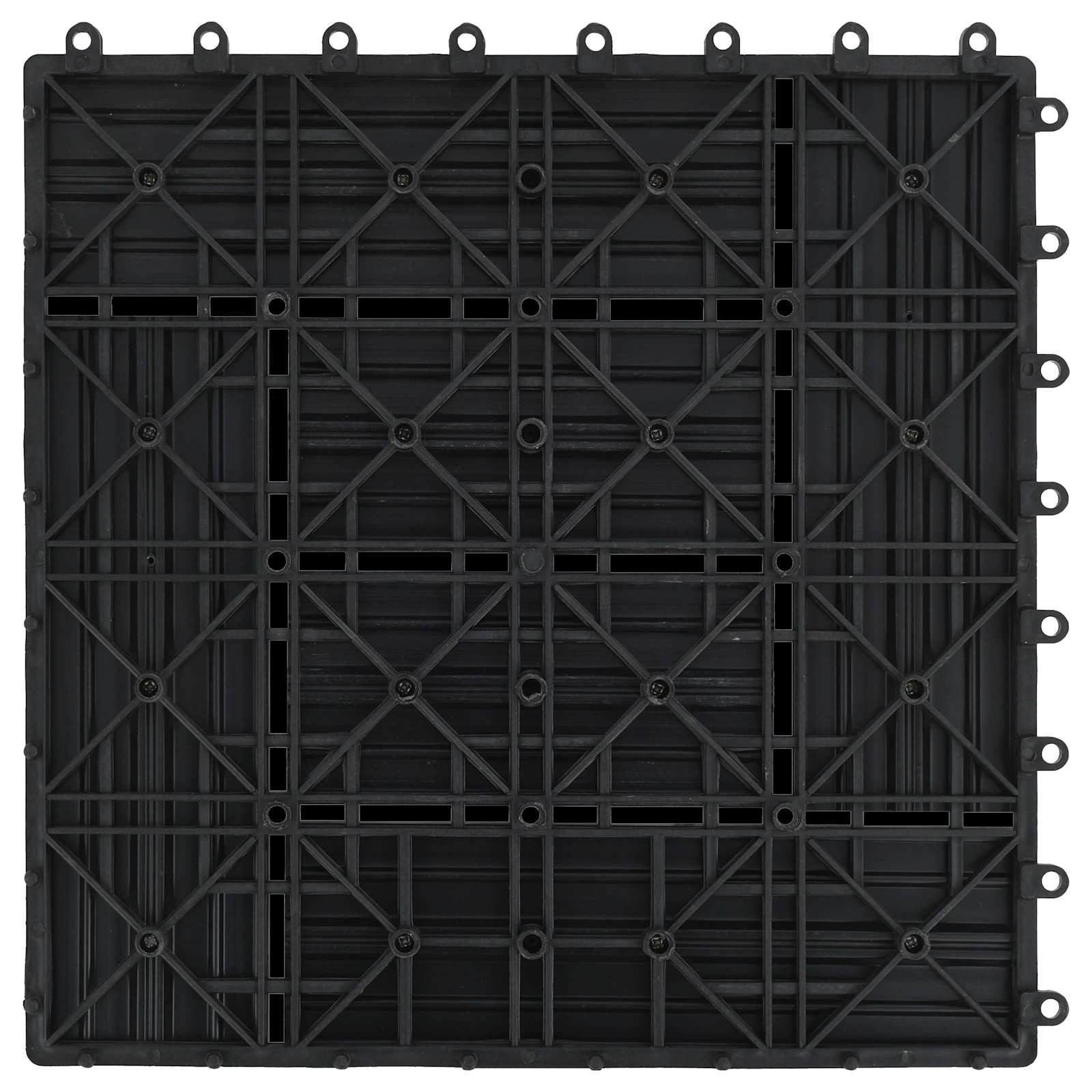 vidaXL Terrassendielen Terrassenfliese 22 stk. Schwarz 30 x 30 cm WPC, BxL: je 30x30 cm, (22-St)