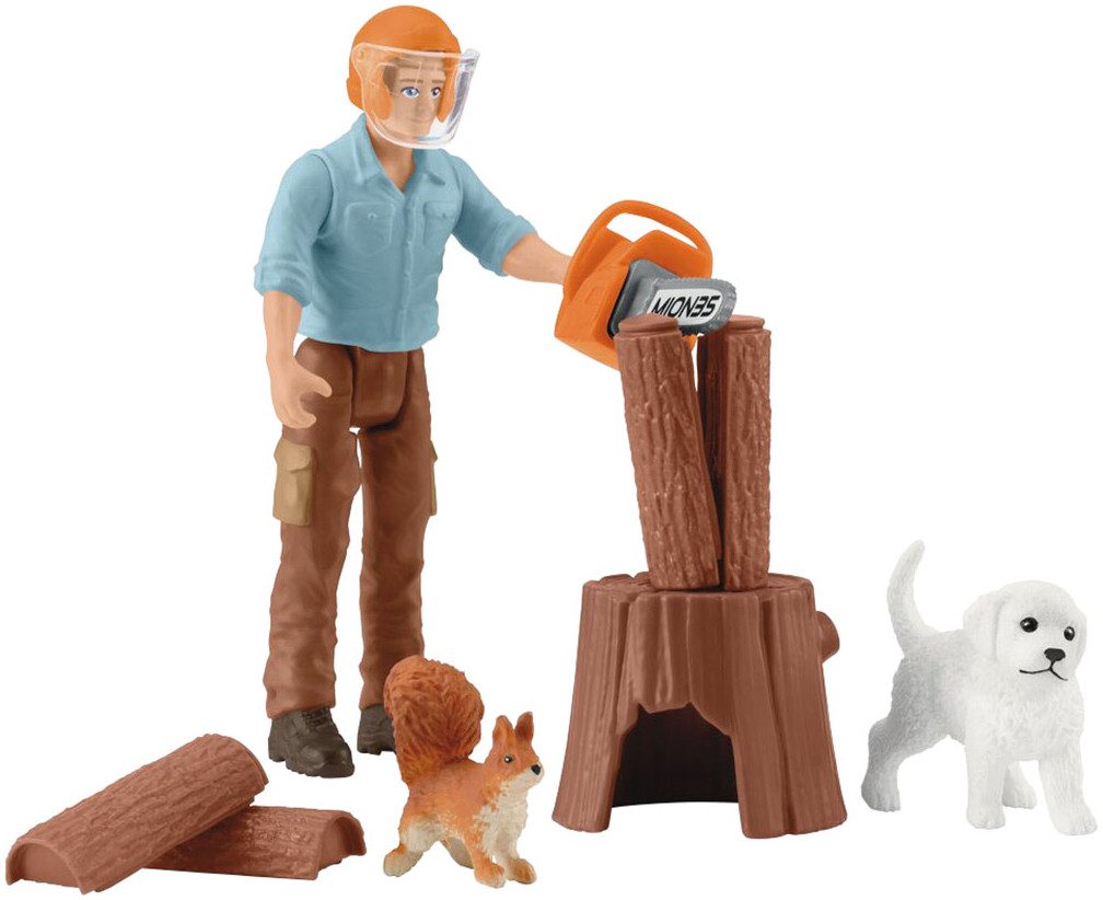 Schleich® Spielfigur POCKET SET, Förster (81475), (12-tlg)