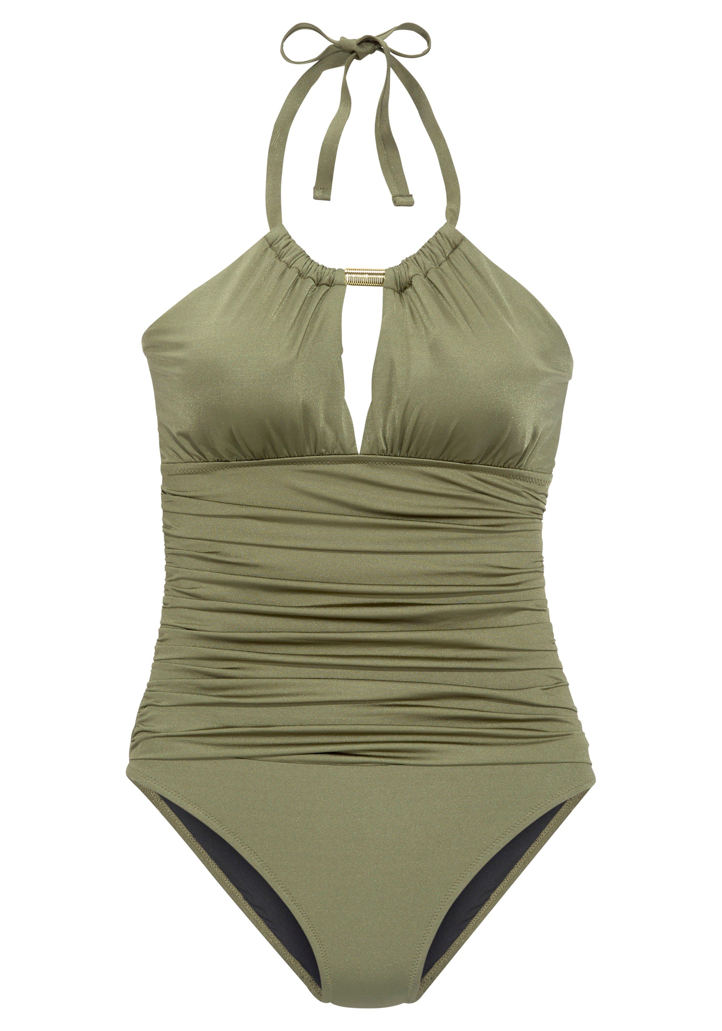 LASCANA Badeanzug mit gerafften Details günstig online kaufen