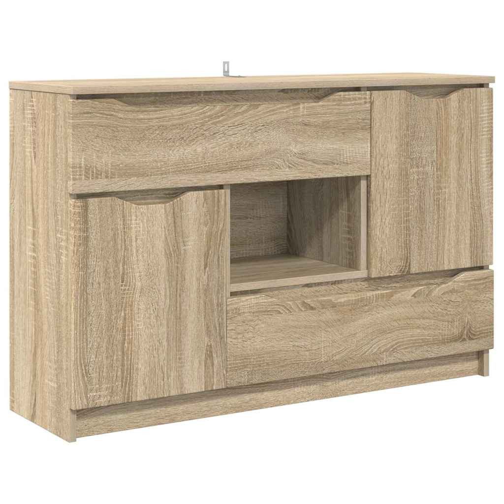 vidaXL Sideboard Sideboard Sonoma-Eiche 100 x 30 x 65,6 Holzwerkstoff (1 St)