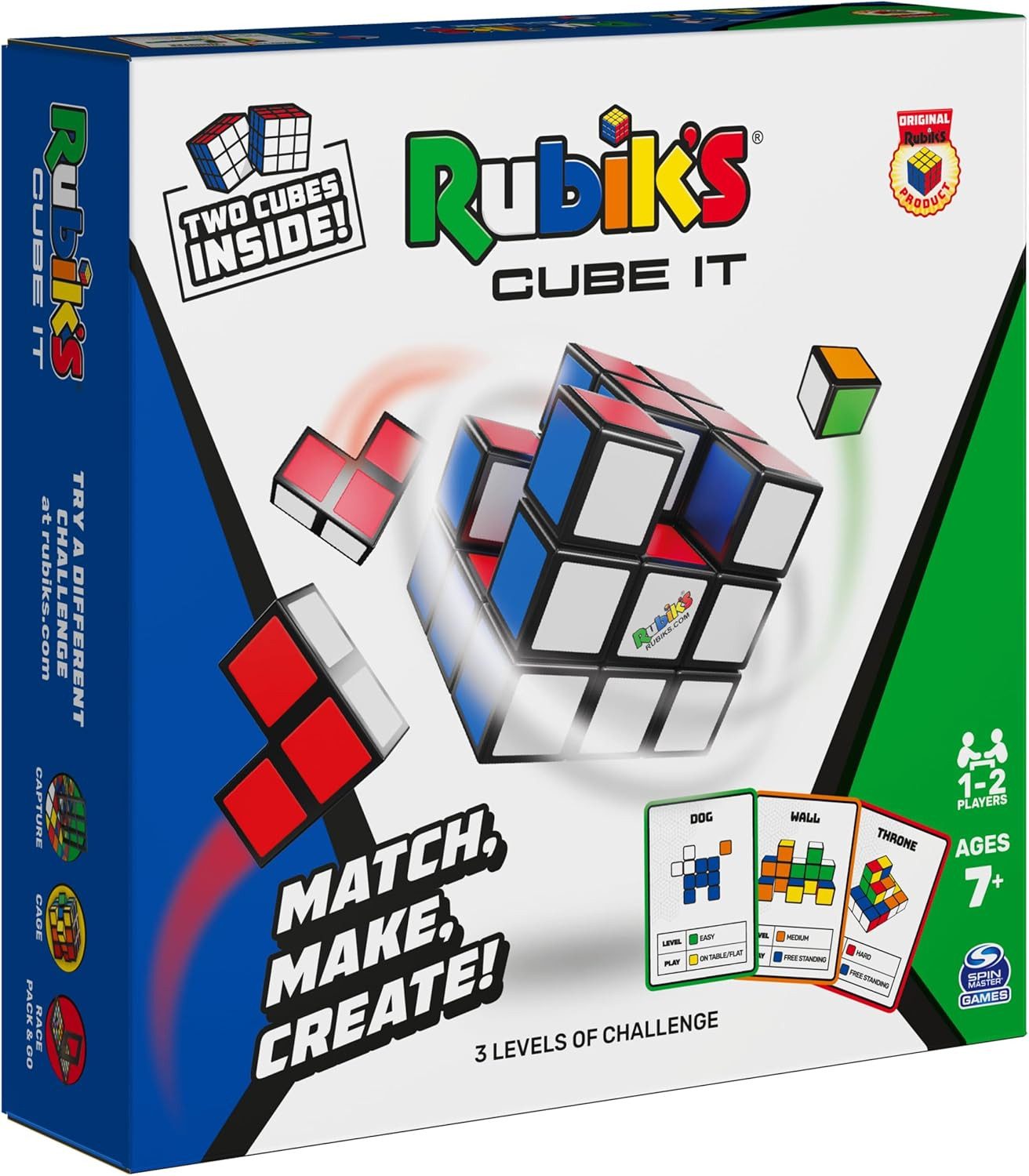 Spin Master Spiel Strategiespiel - Rubiks Cube It, Logikspiel, inklusive 2 Würfeln