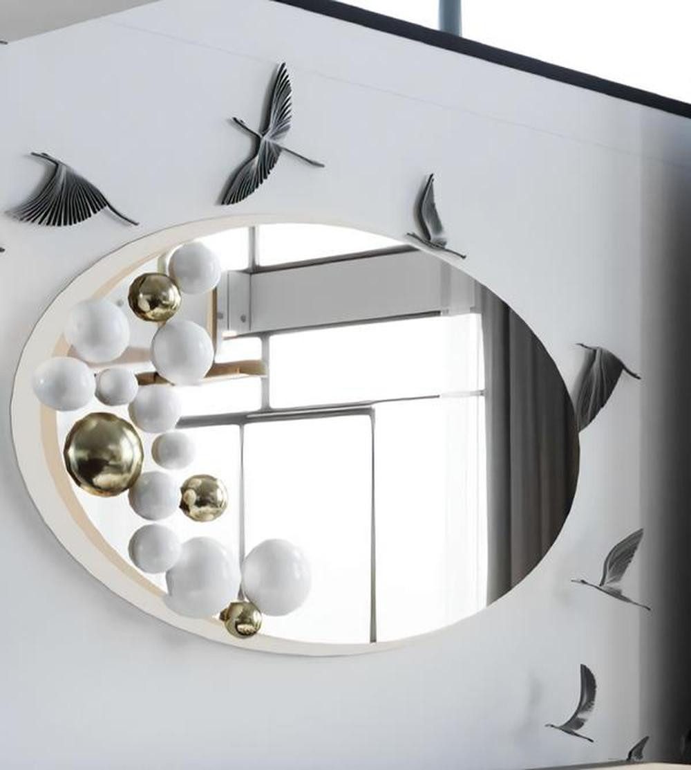 JVmoebel Spiegel Luxuriöser Wandspiegel mit edlem Rahmen und großzügiger Spiegelfläche, Made in Europa