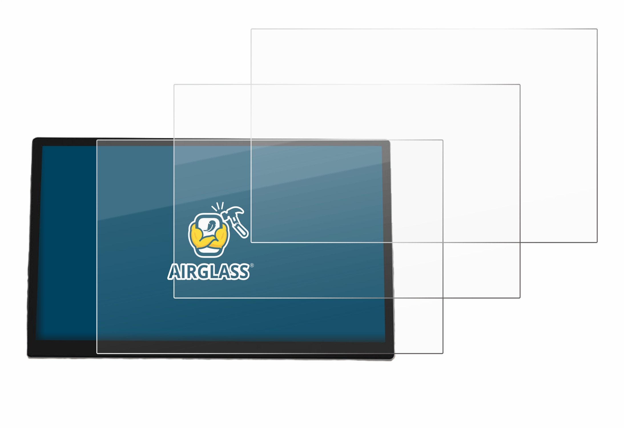BROTECT Displayschutzglas Folie für Mazda 6e 2026, 3 Stück, Schutzfolie Glas Panzer Display Schutz klar