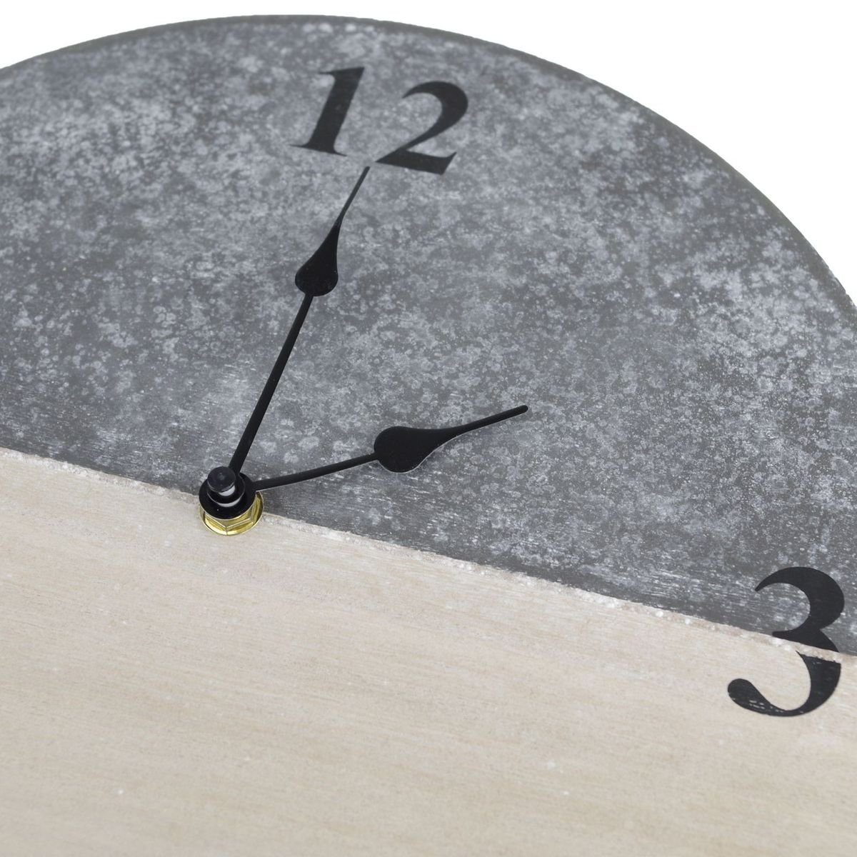 Uhr Holzuhr 30cm dekorative (zum Uhr Retro braun-grau Aufhängen) Wanduhr Designuhr