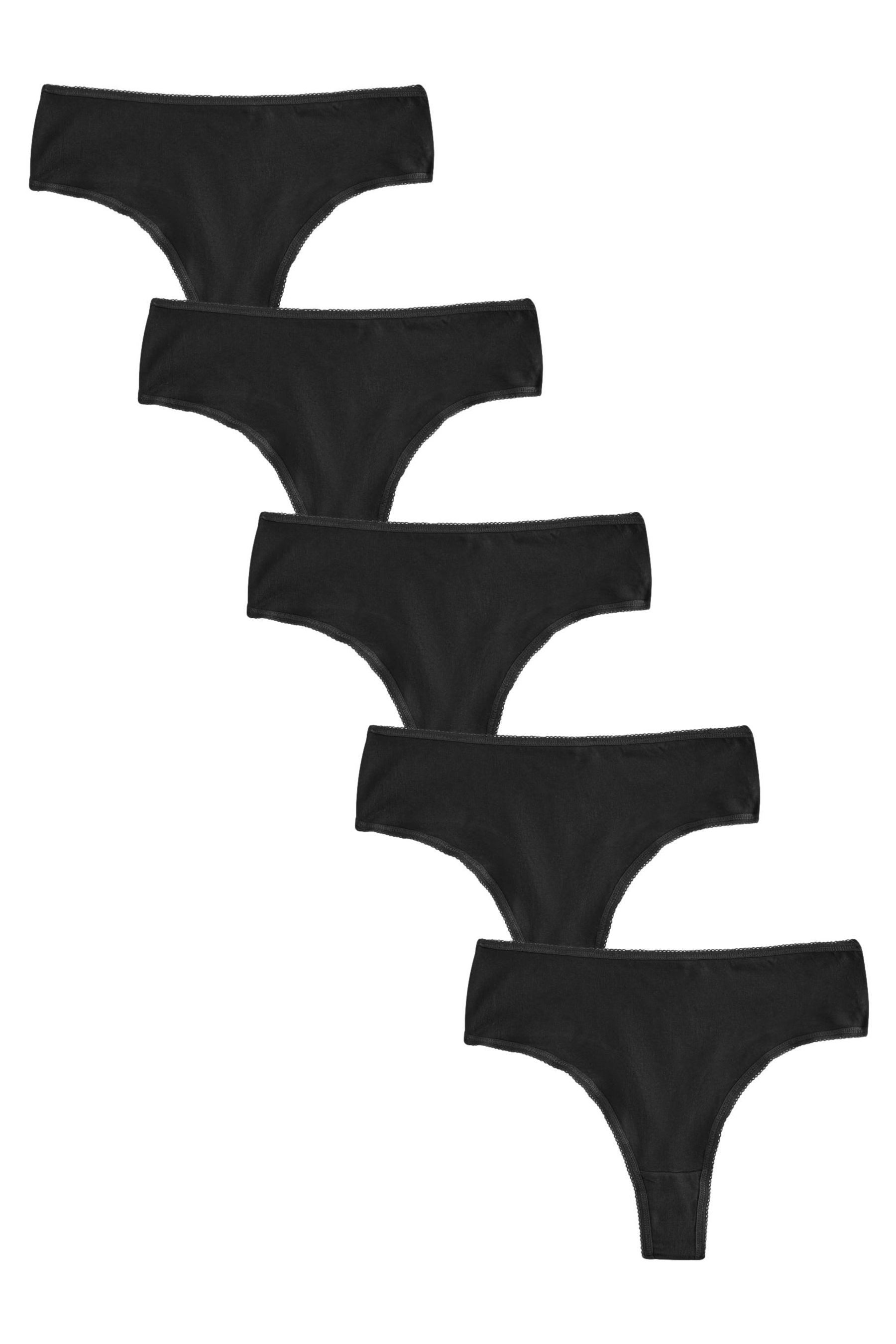 High-Waist-String Rich Thongs mit hohem Bund im 5er-Pack