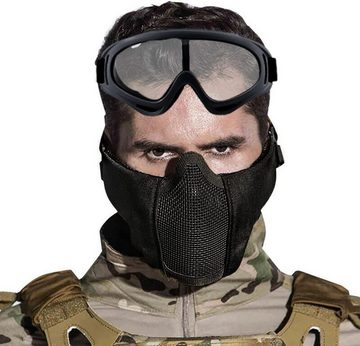 UE Stock Sportbrille Airsoft Mesh Maske mit Brille Faltbar für Paintball Schießen Cosplay