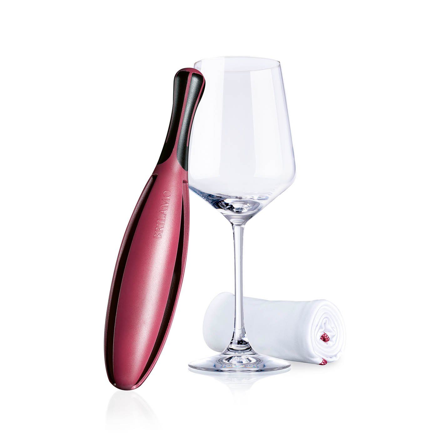 brilamo Geschirrtuch Weinglaspolierer inkl. 3 Glas (4-tlg), Poliertücher, polieren