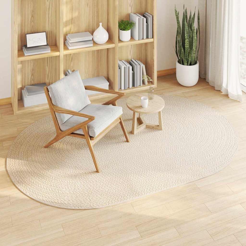vidaXL Teppich Teppich ZIZUR Creme 230 x 160 cm Polypropylen, Oval
