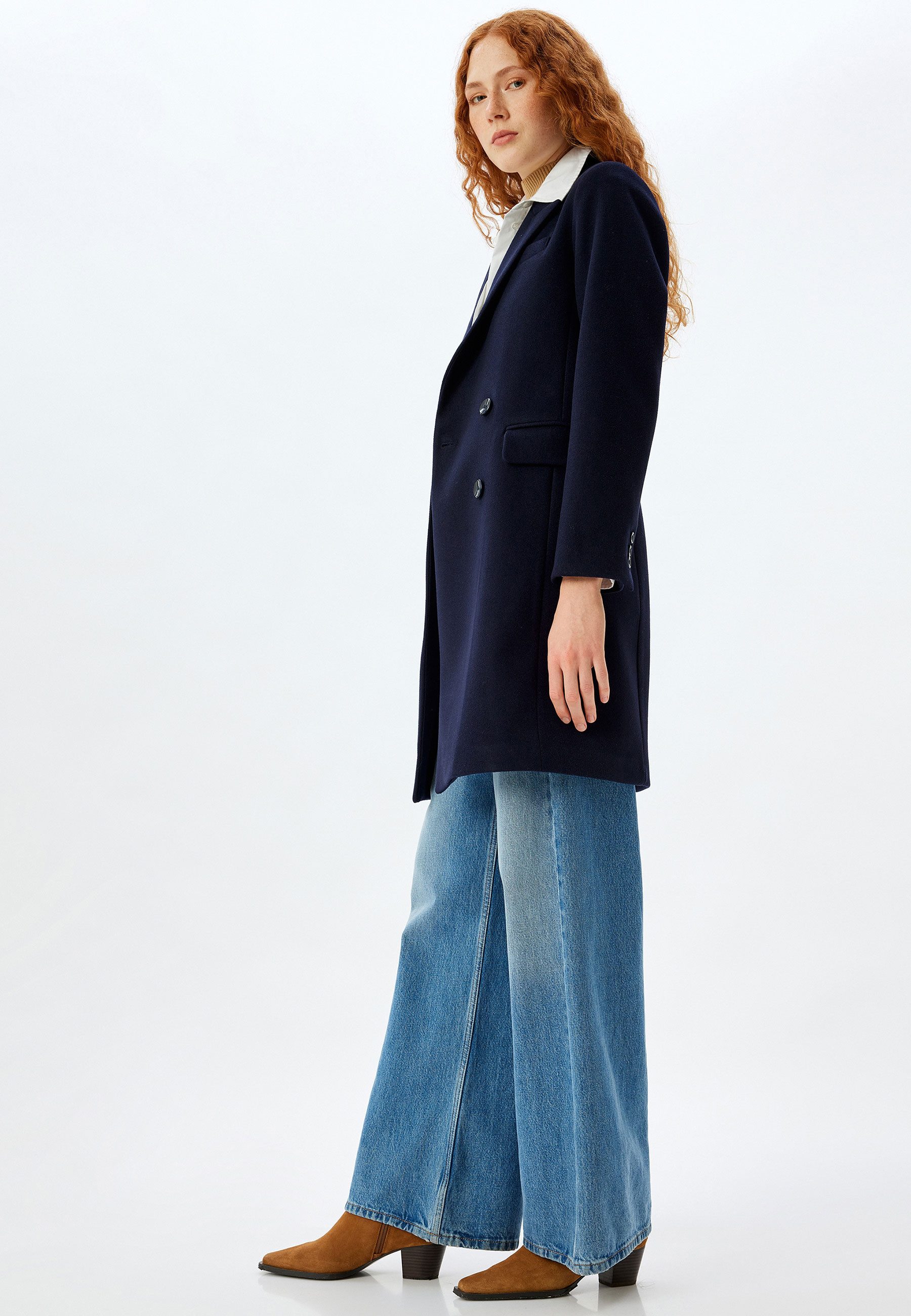 Koton Langmantel Regular Jacket Kragen günstig online kaufen